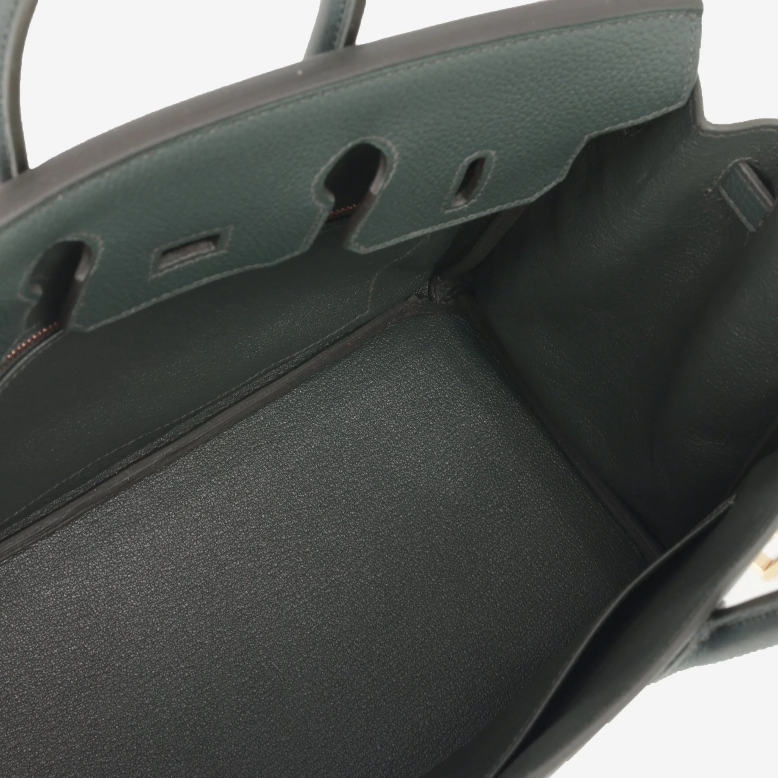 Hermès Birkin 25 - Vert Mangrove Togo | Permabrass Hardware - Image 7