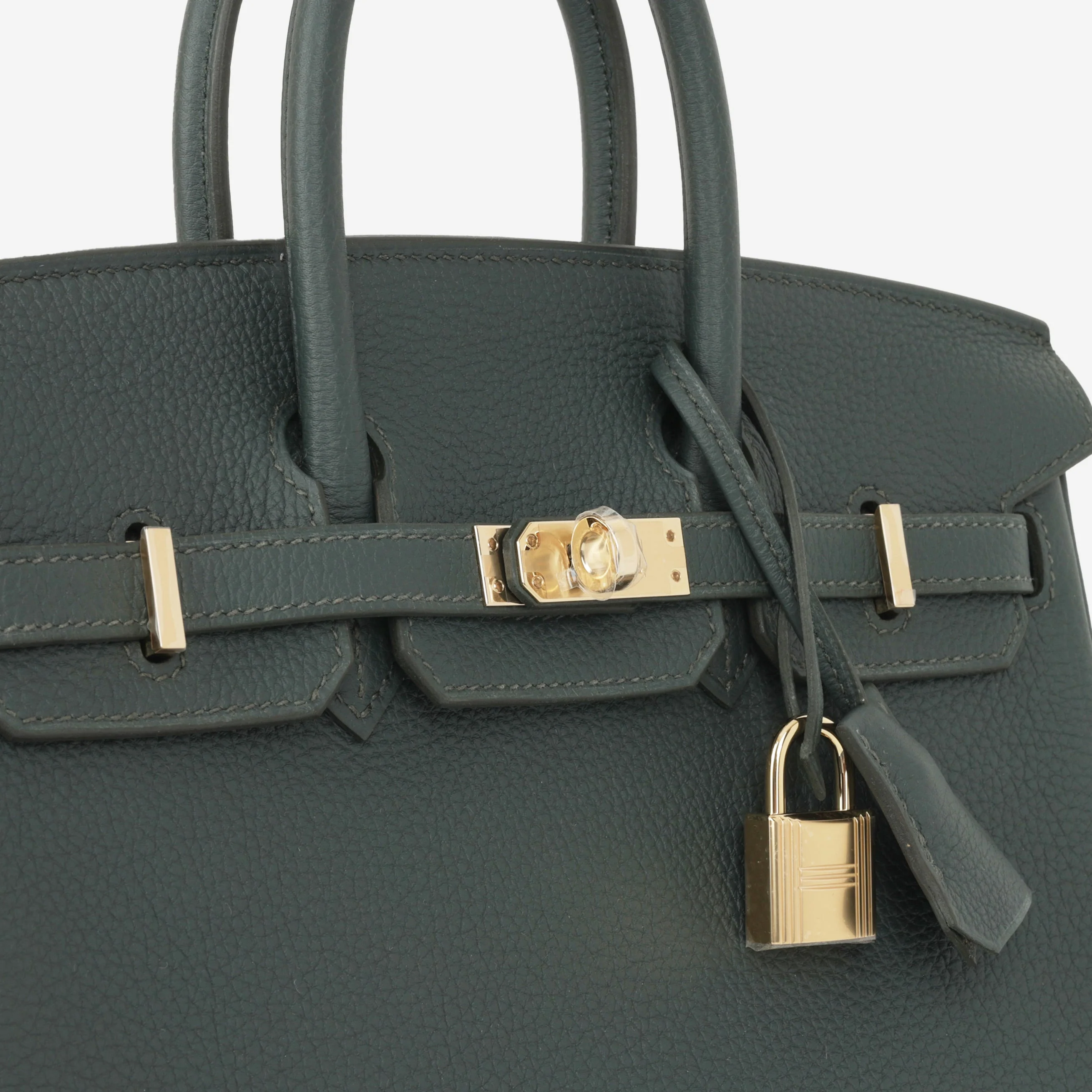 Hermès Birkin 25 - Vert Mangrove Togo | Permabrass Hardware - Image 9