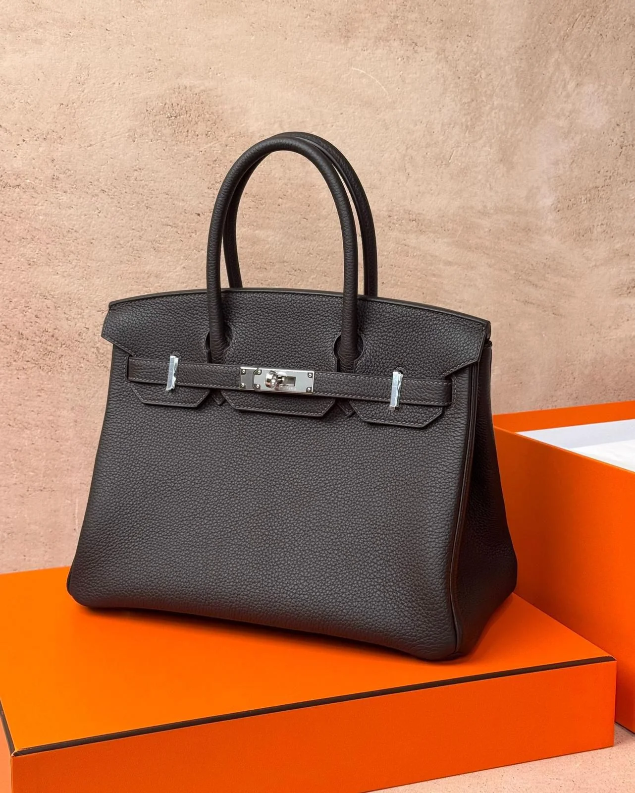 Hermès Birkin 30 - Bai Brun Togo | Palladium Hardware - Image 10