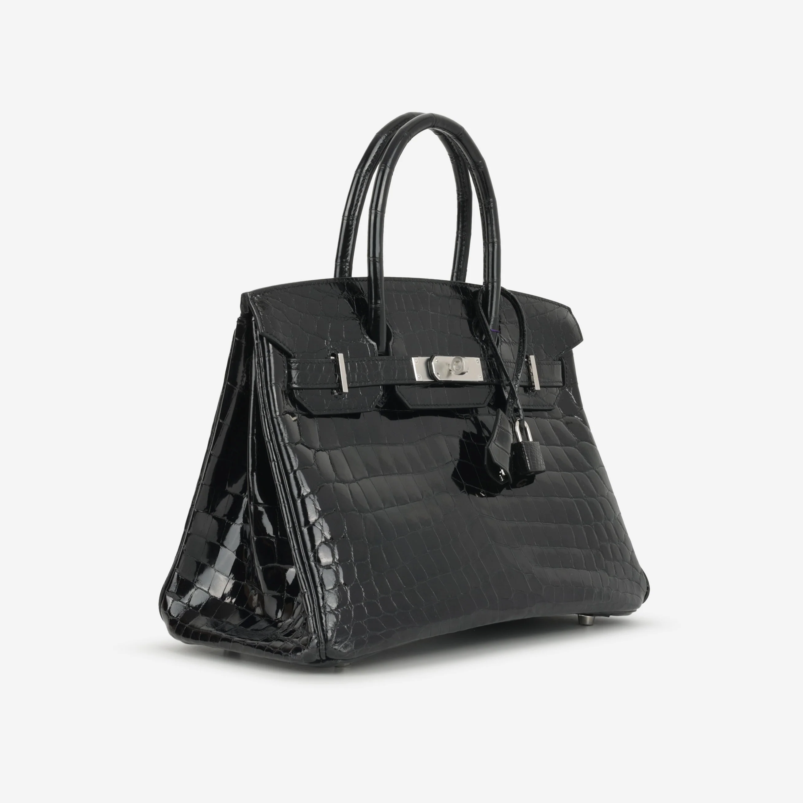 Hermès Birkin 30 - Black Crocodile Niloticus | Palladium Hardware - Image 2