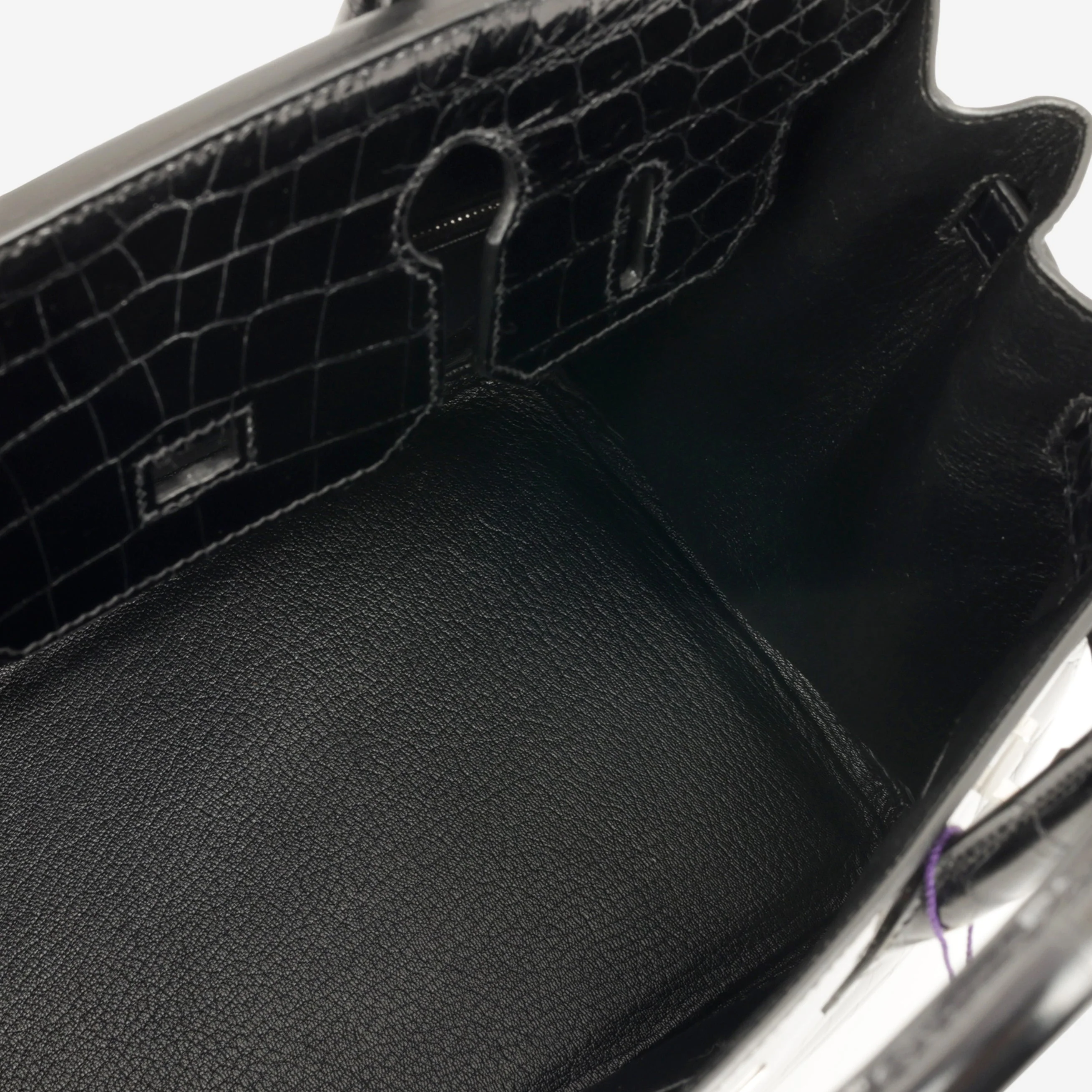 Hermès Birkin 30 - Black Crocodile Niloticus | Palladium Hardware - Image 7