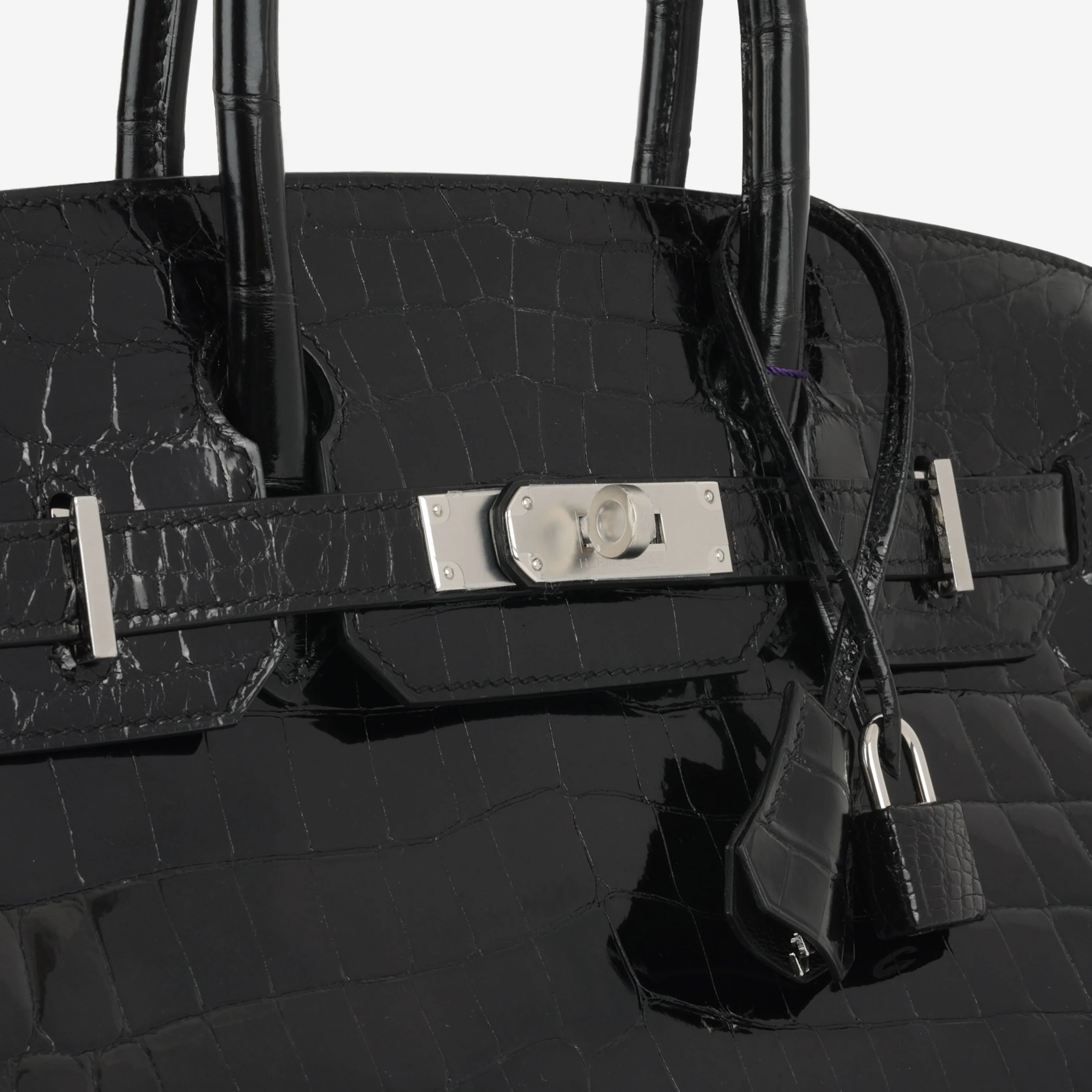 Hermès Birkin 30 - Black Crocodile Niloticus | Palladium Hardware - Image 9