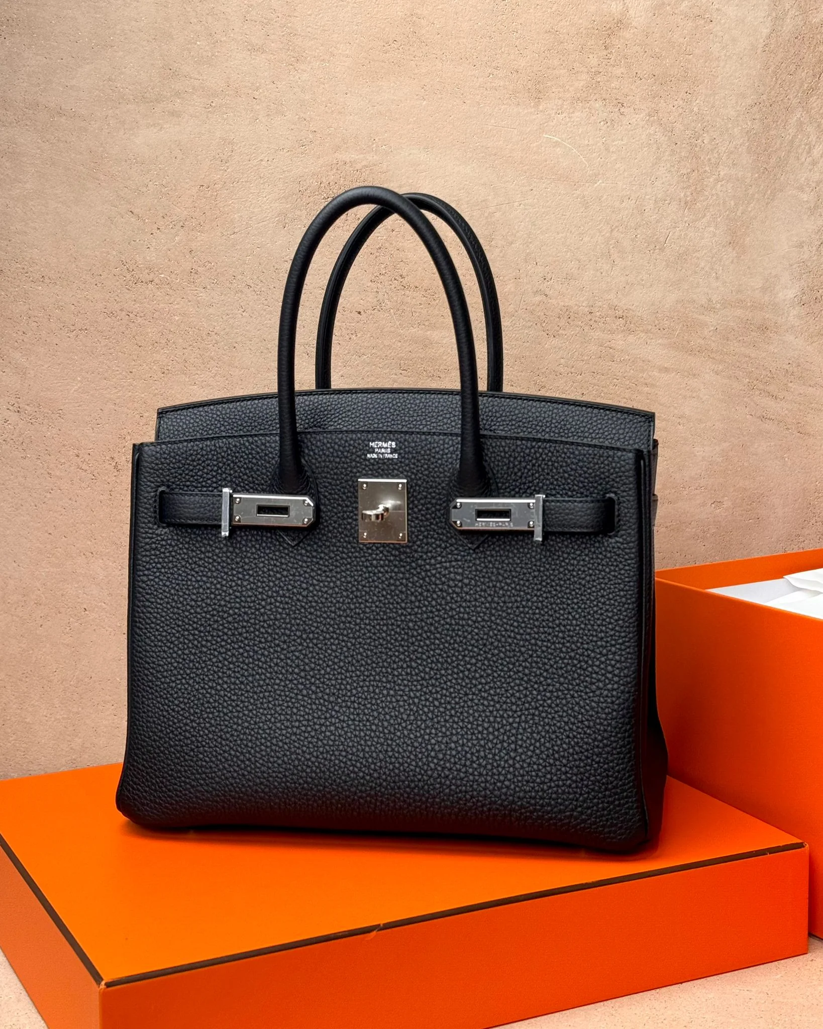 Hermès Birkin 30 - Black Togo | Palladium Hardware - Image 11