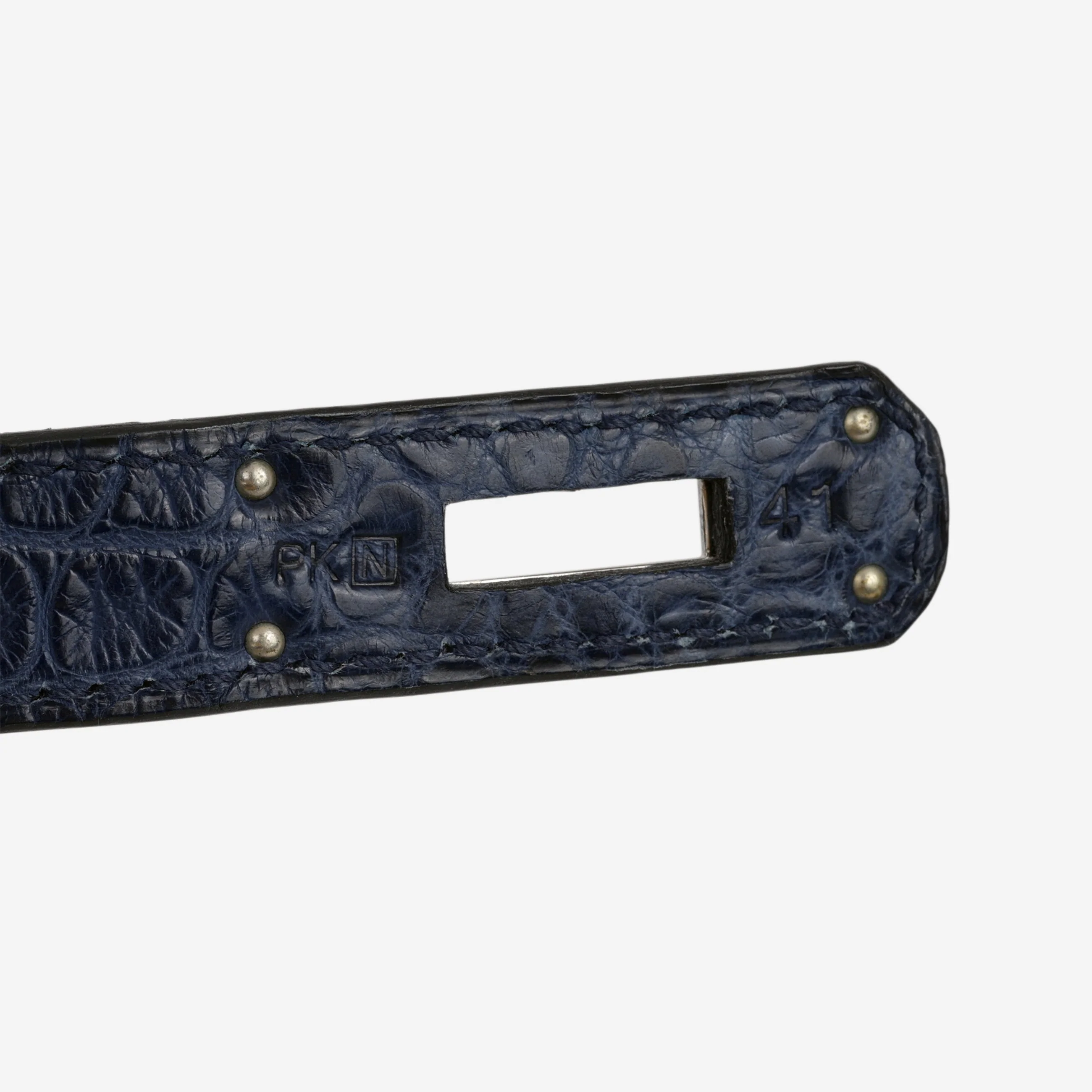 Hermès Birkin 30 - Bleu De Malte Alligator | Palladium Hardware - Image 12