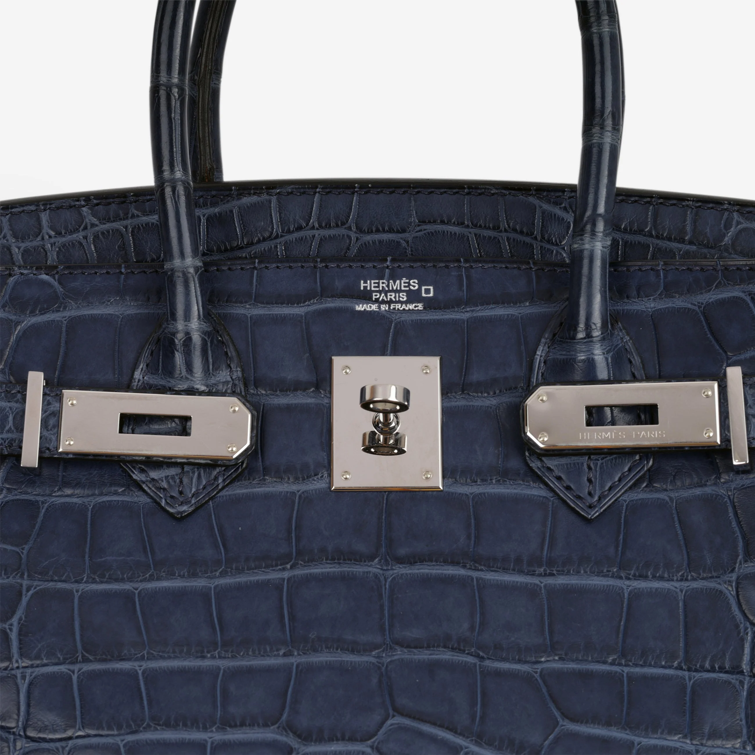 Hermès Birkin 30 - Bleu De Malte Alligator | Palladium Hardware - Image 15