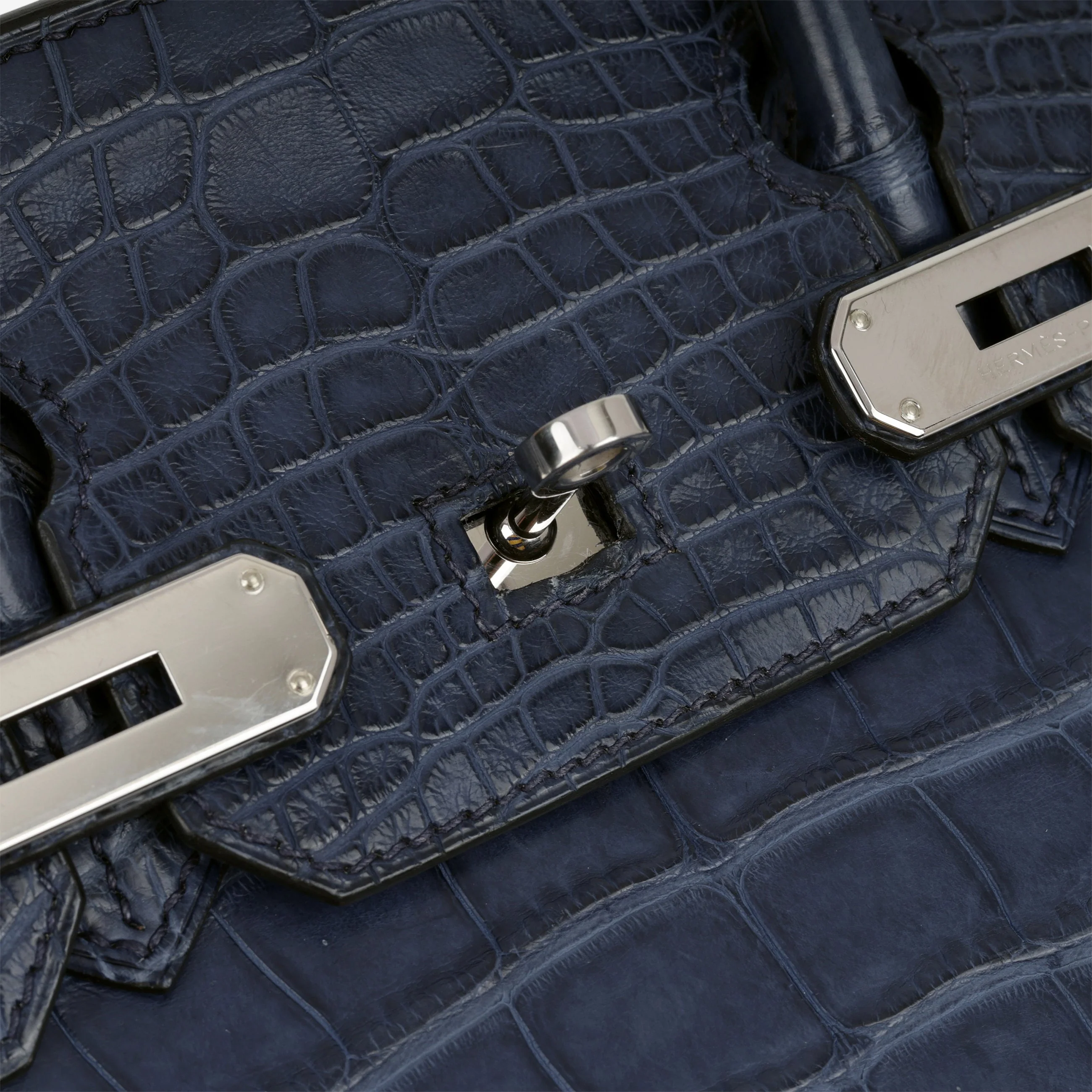 Hermès Birkin 30 - Bleu De Malte Alligator | Palladium Hardware - Image 16