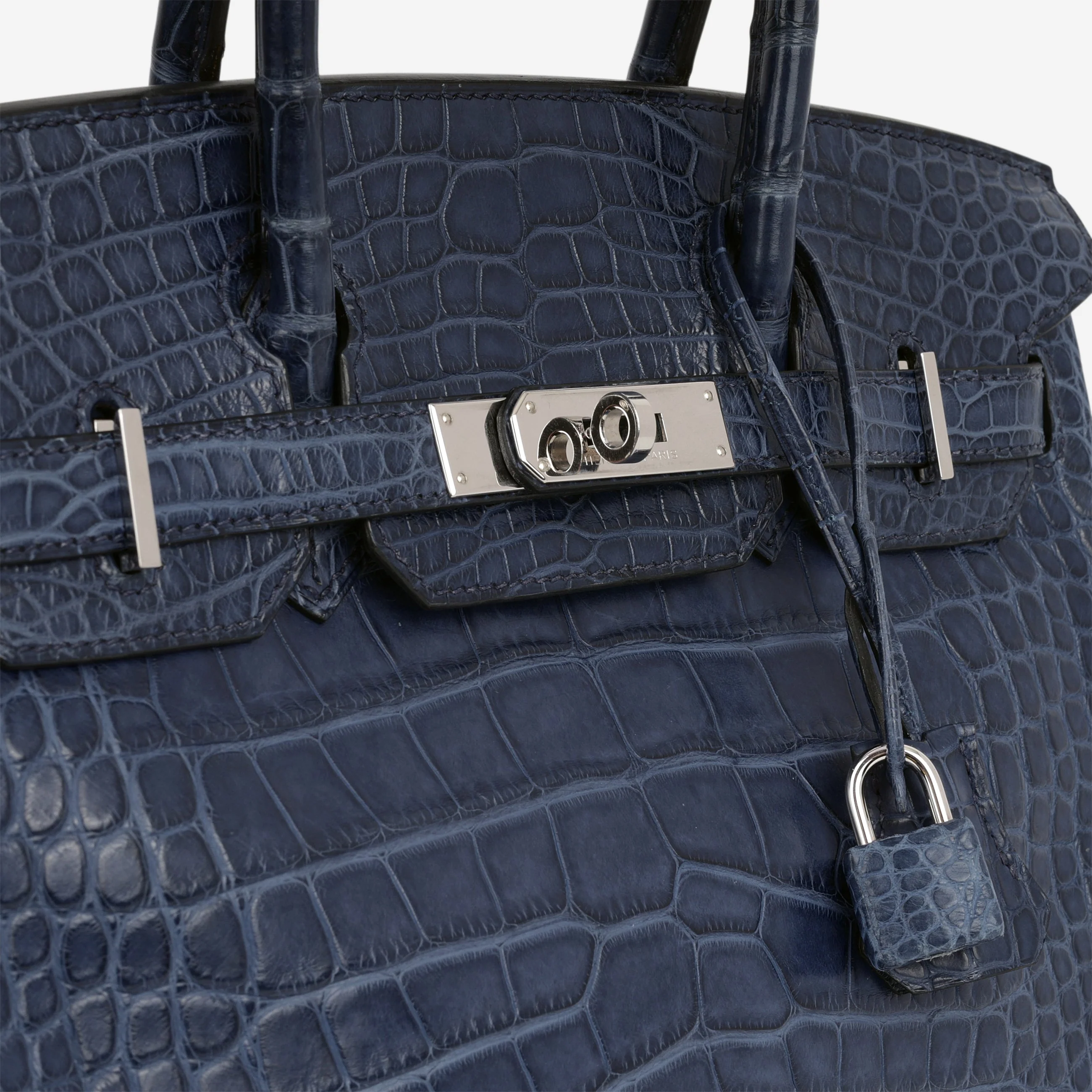 Hermès Birkin 30 - Bleu De Malte Alligator | Palladium Hardware - Image 17