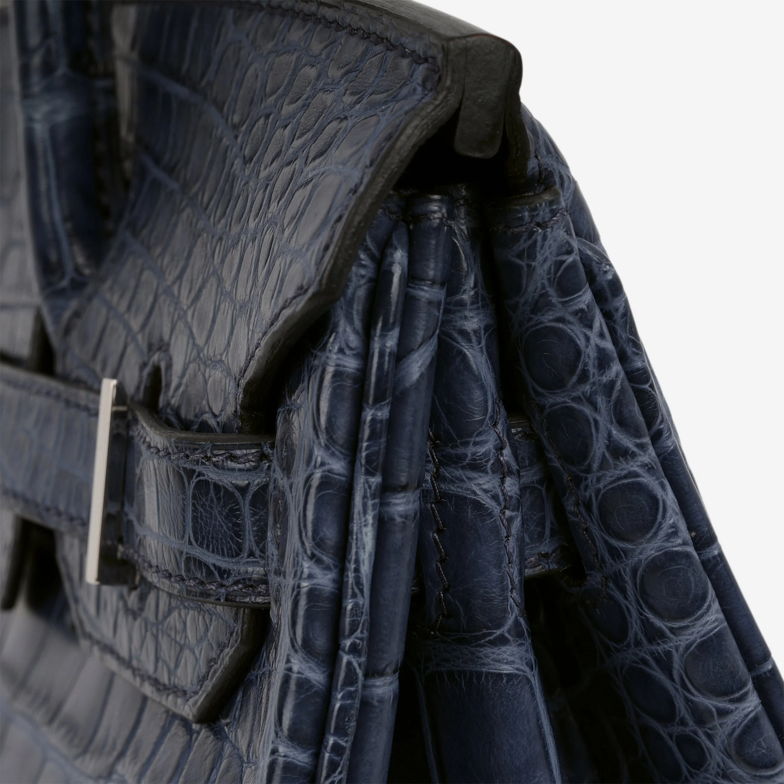 Hermès Birkin 30 - Bleu De Malte Alligator | Palladium Hardware - Image 6