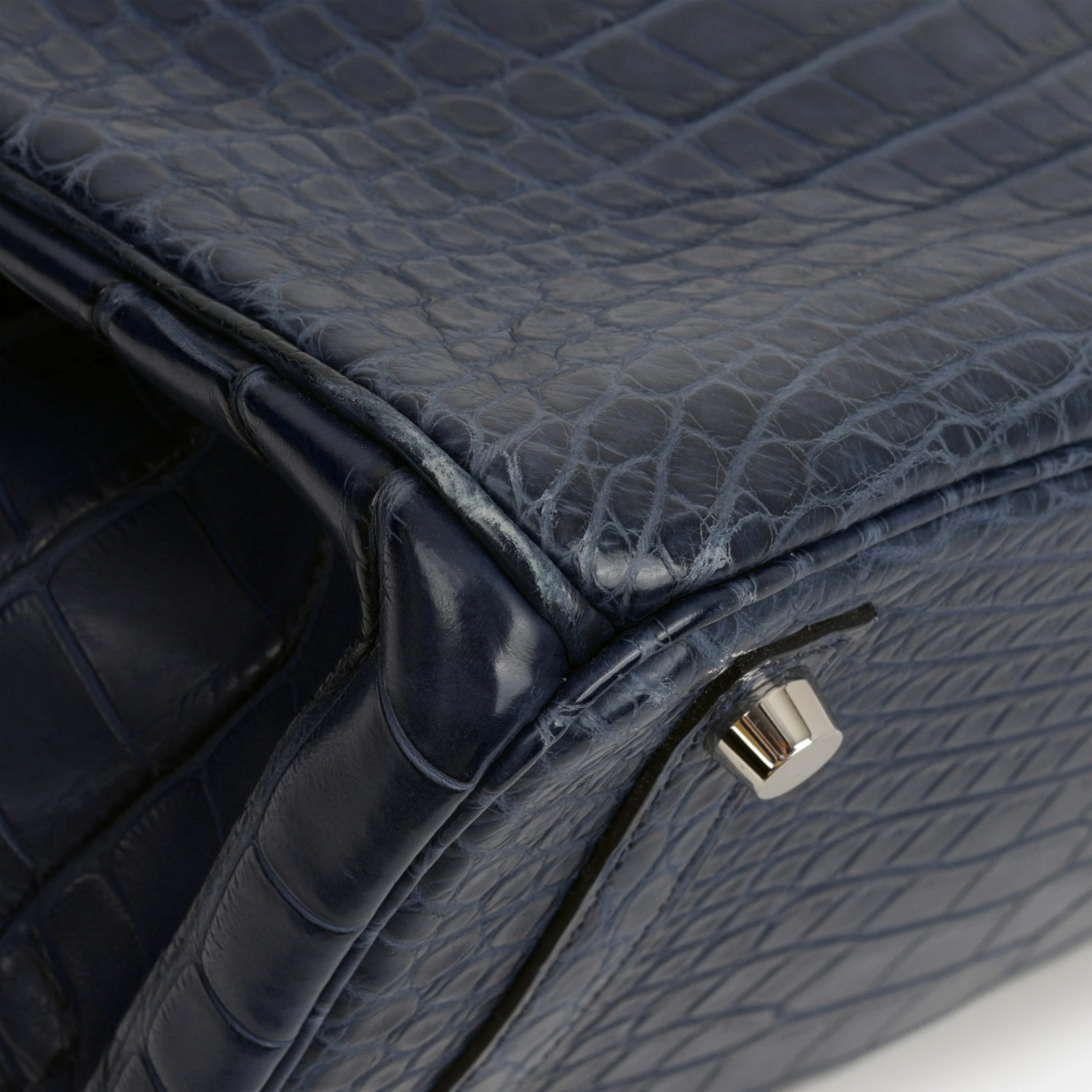 Hermès Birkin 30 - Bleu De Malte Alligator | Palladium Hardware - Image 9