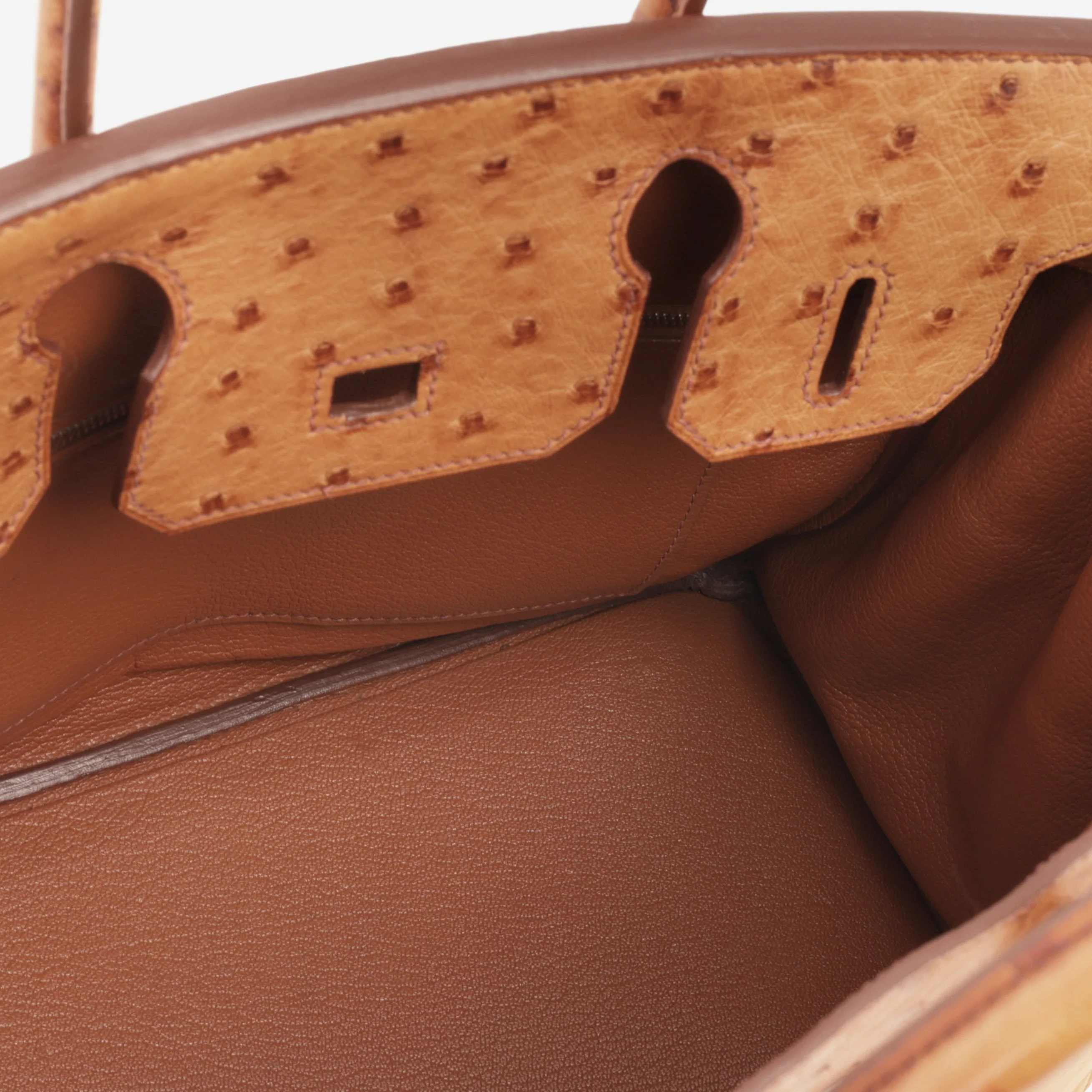 Hermès Birkin 30 - Natural Sable Ostrich | Palladium Hardware - Image 8
