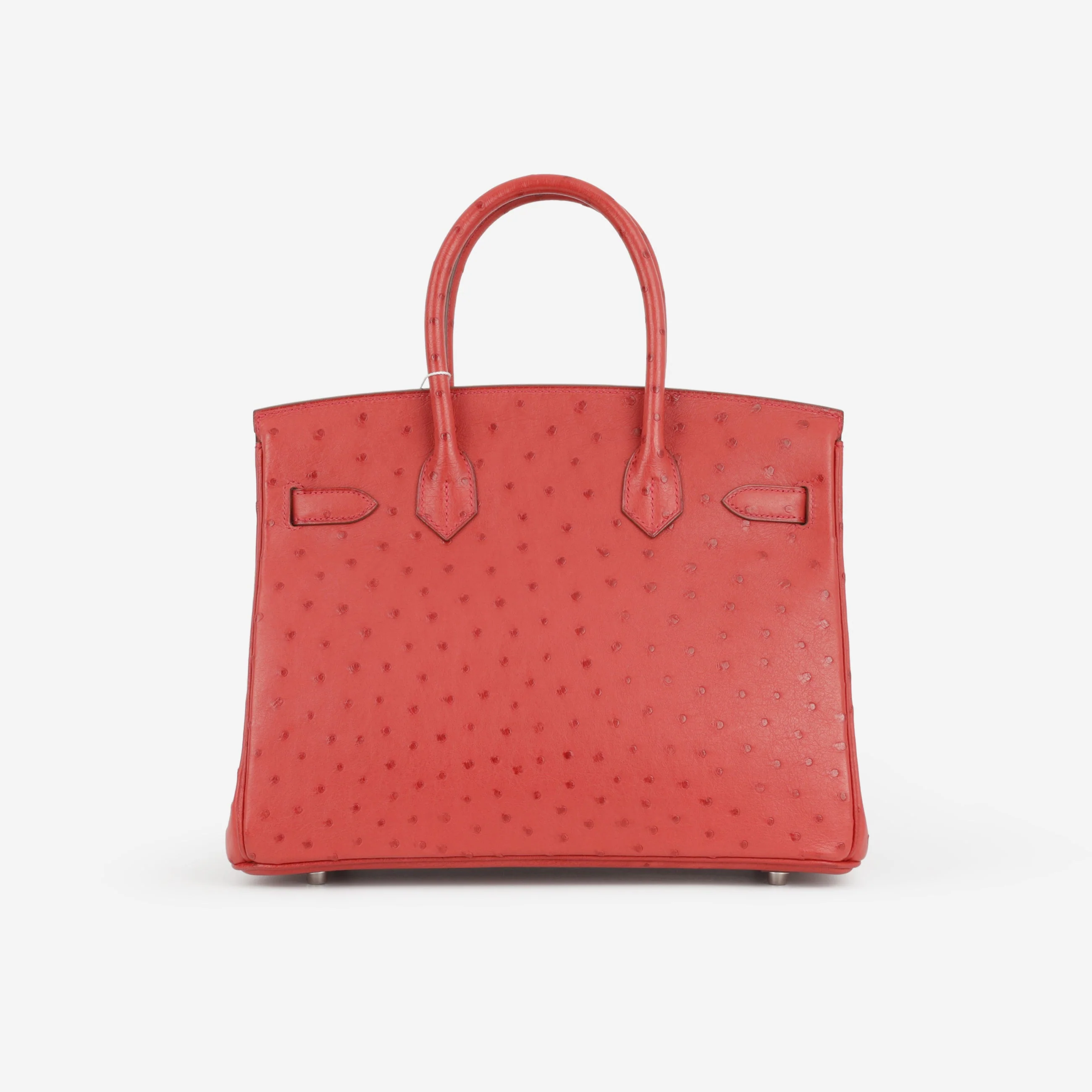 Hermès Birkin 30 - Rouge Vif Ostrich | Palladium Hardware - Image 3