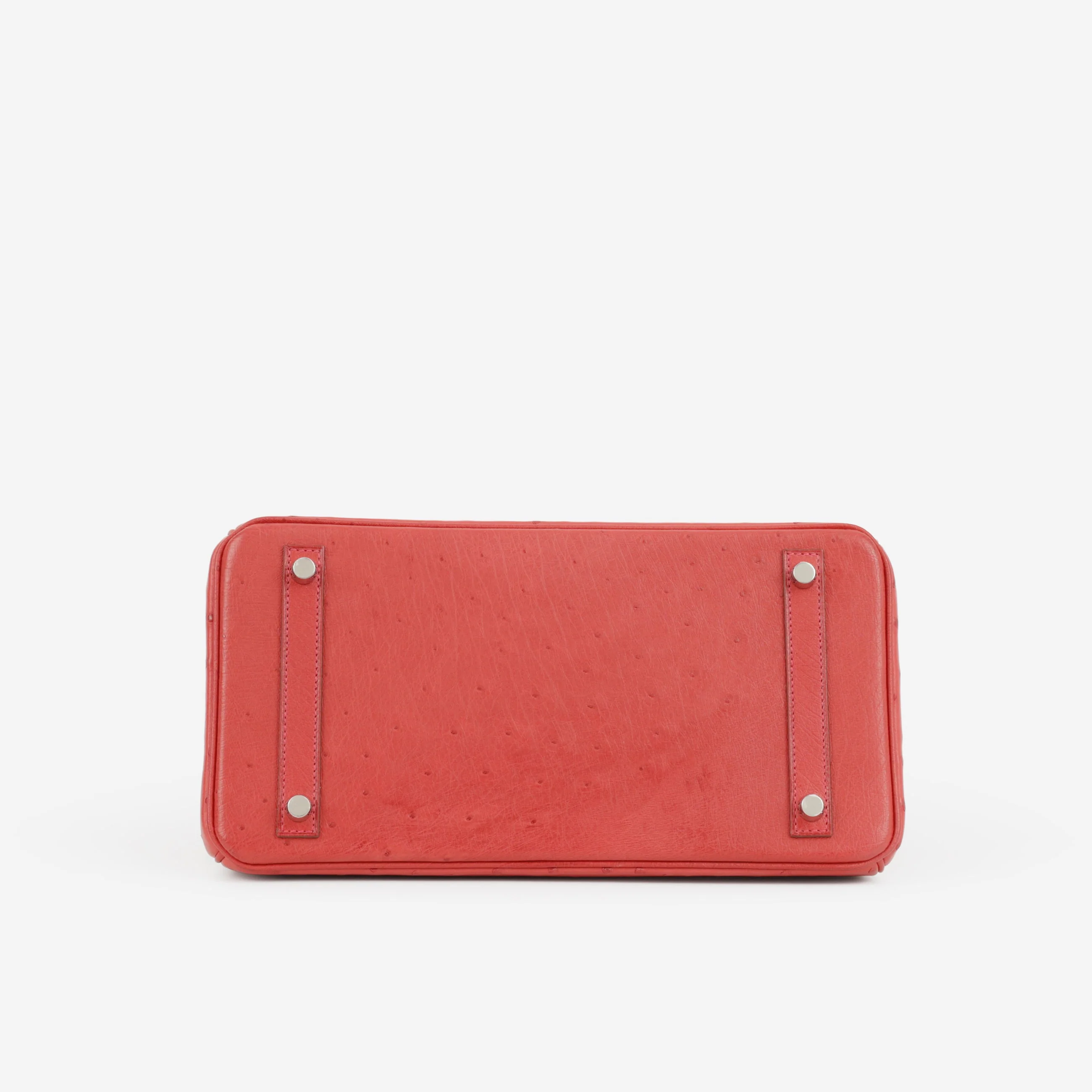 Hermès Birkin 30 - Rouge Vif Ostrich | Palladium Hardware - Image 4