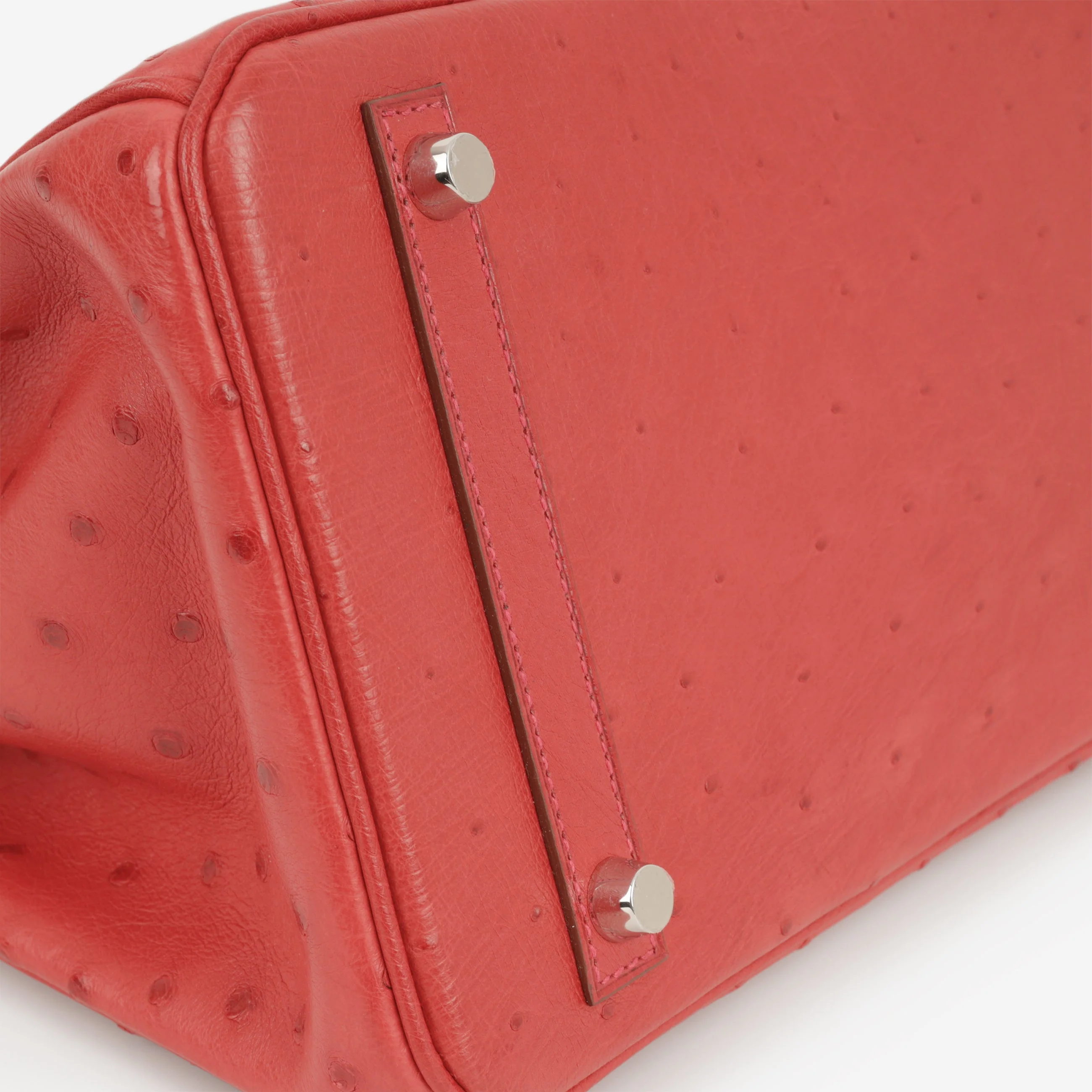 Hermès Birkin 30 - Rouge Vif Ostrich | Palladium Hardware - Image 5