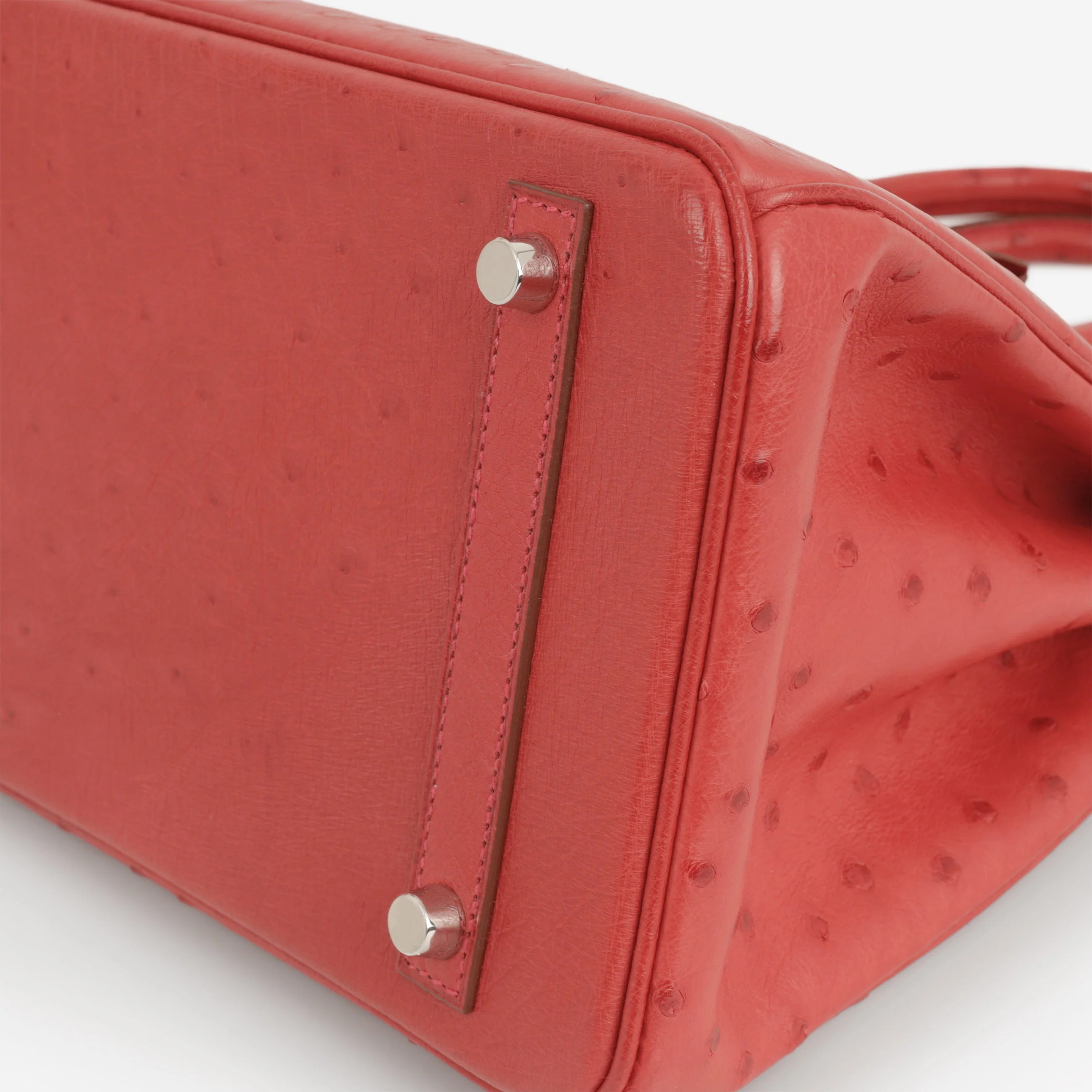 Hermès Birkin 30 - Rouge Vif Ostrich | Palladium Hardware - Image 6