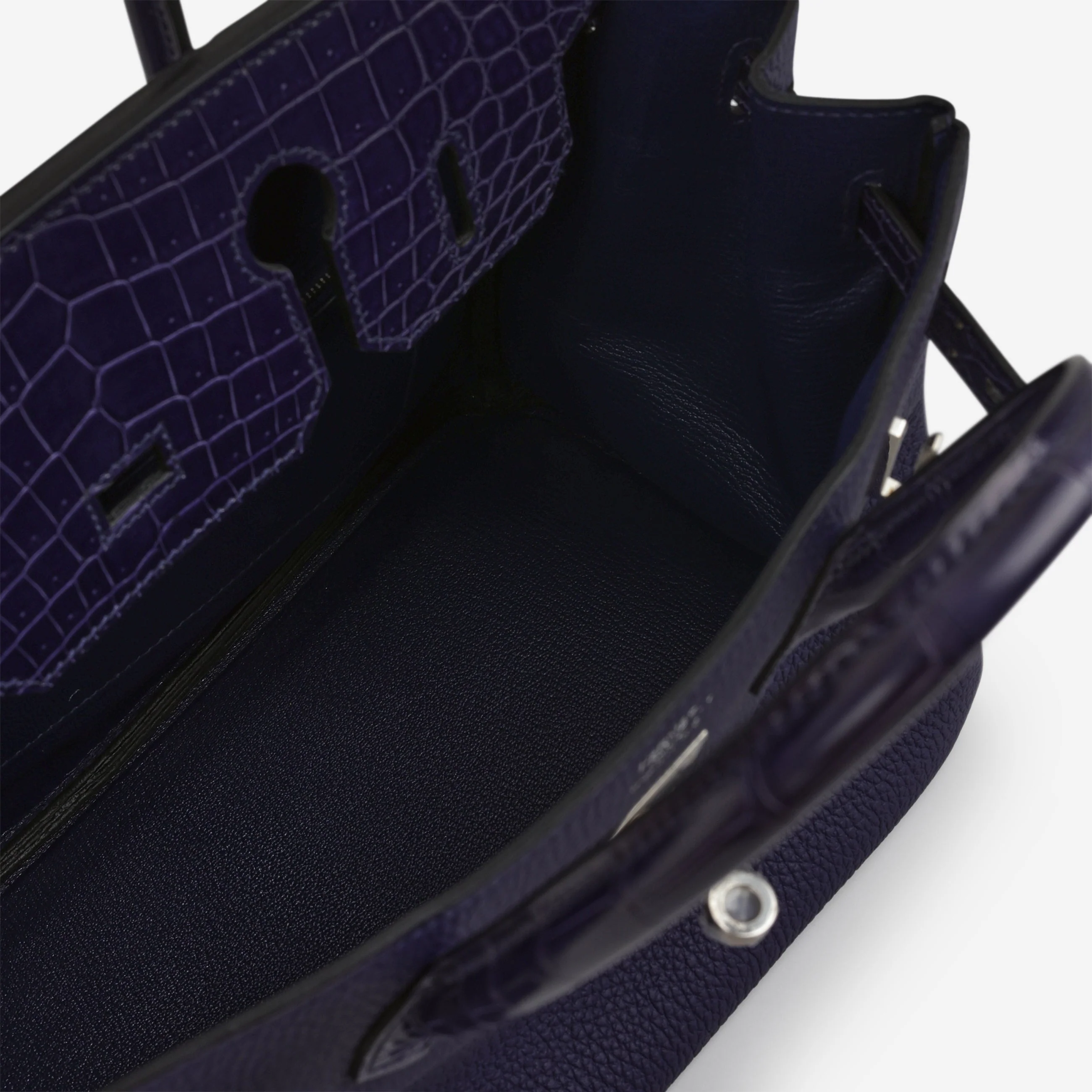 Hermès Birkin 30 Touch - Bleu Encre Togo / Crocodile Niloticus | Palladium Hardware - Image 7