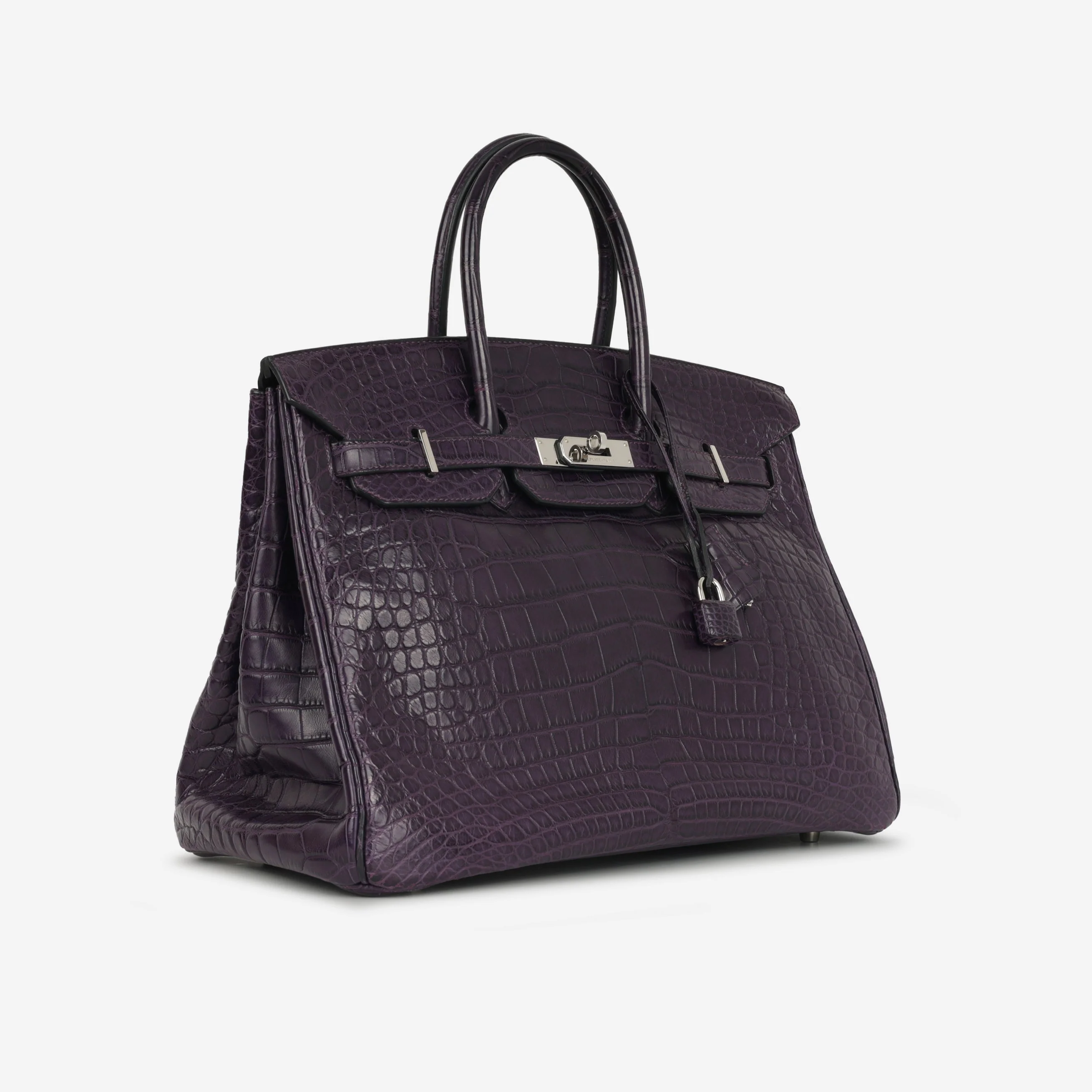 Hermès Birkin 35 - Amethyst Matte Alligator Mississippiensis | Palladium Hardware - Image 2