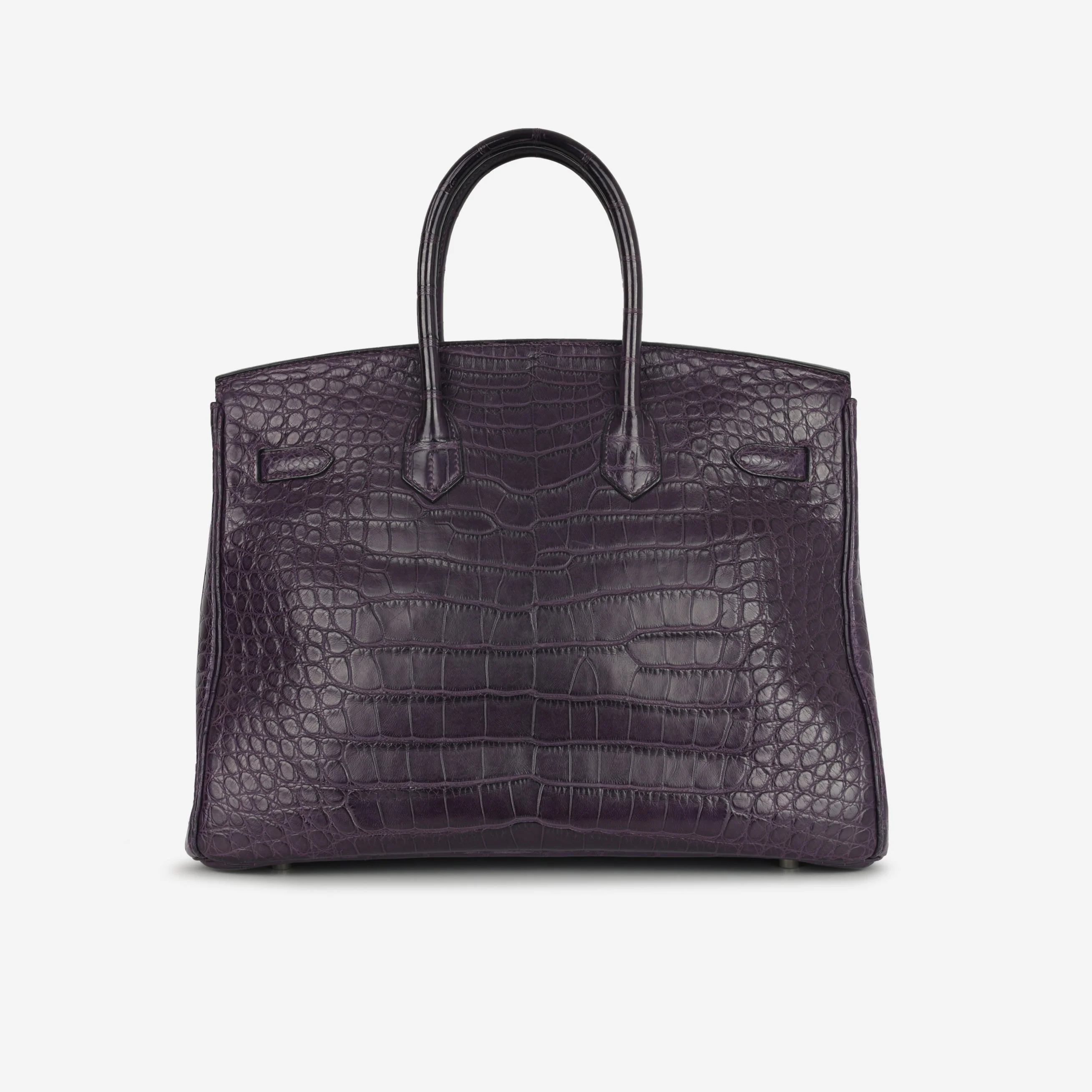 Hermès Birkin 35 - Amethyst Matte Alligator Mississippiensis | Palladium Hardware - Image 3