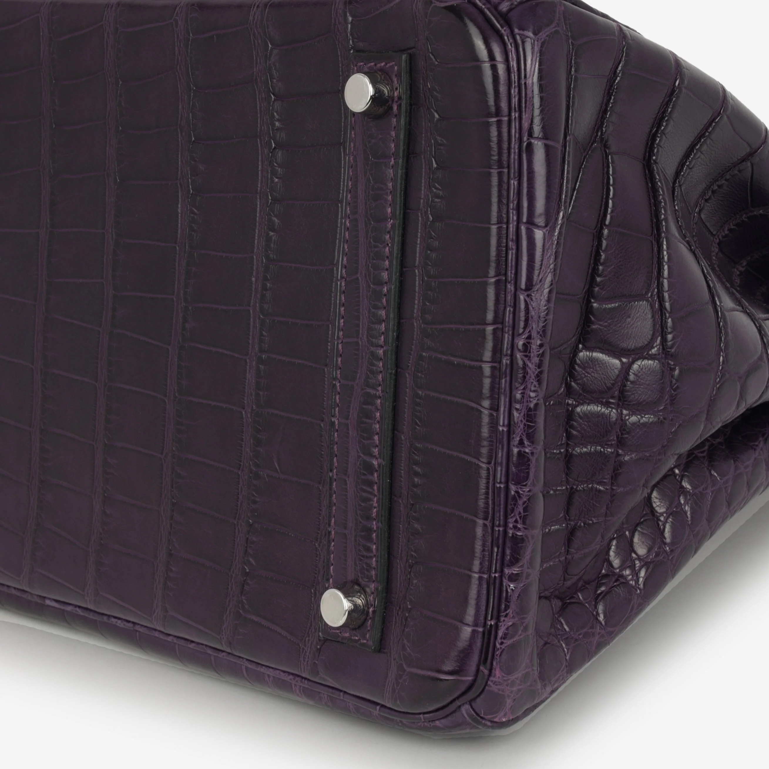 Hermès Birkin 35 - Amethyst Matte Alligator Mississippiensis | Palladium Hardware - Image 6