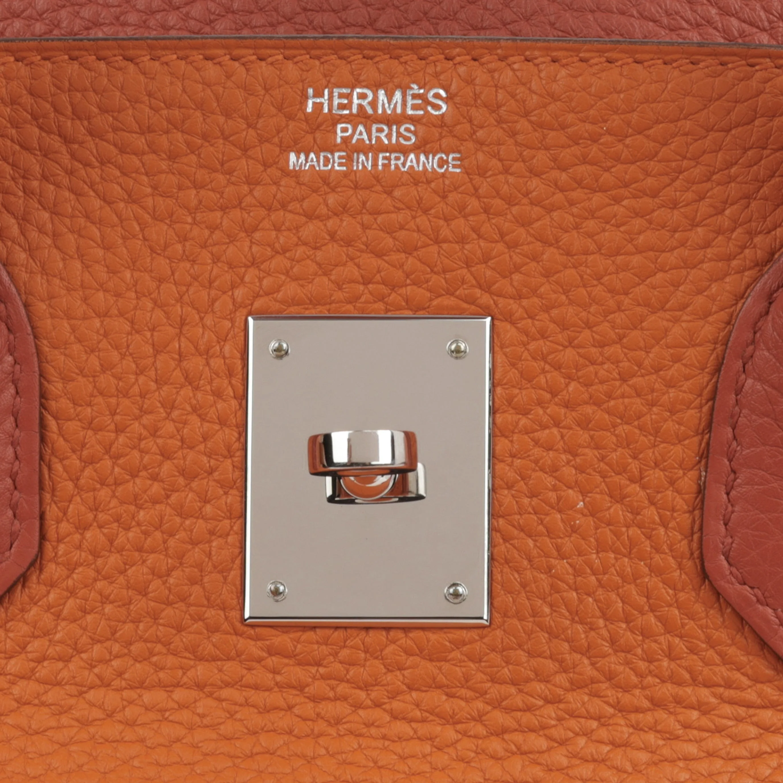 Hermès Birkin 35 Arlequin - Orange / Sanguine / Bleu Lin / Bleu Hydra / Etain / Gold Clemence | Palladium Hardware - Image 11