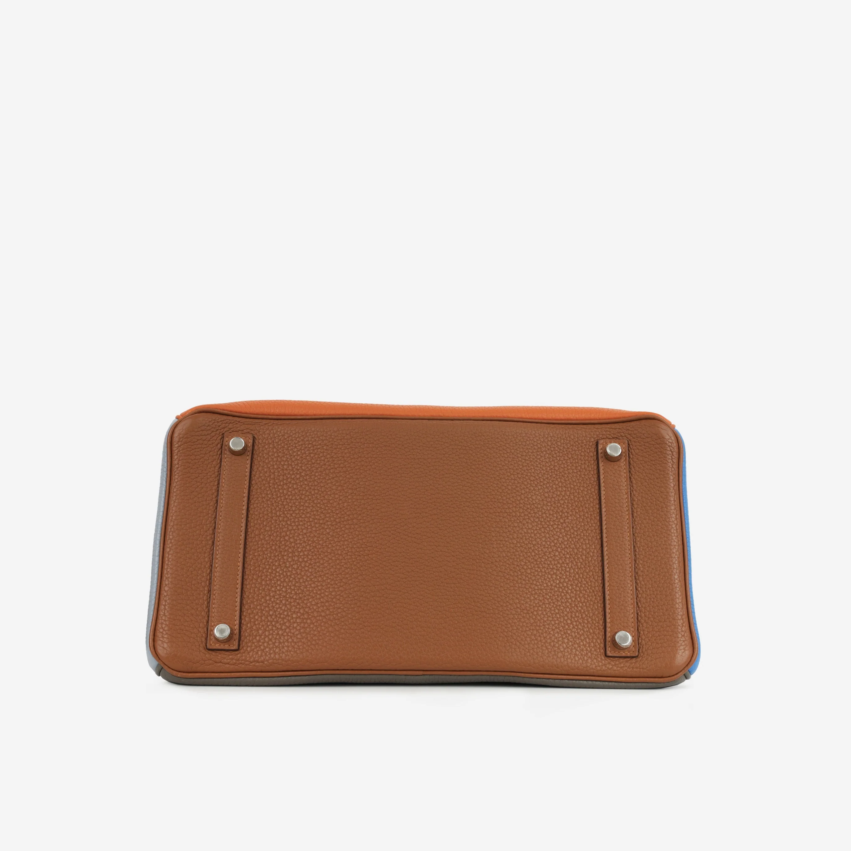 Hermès Birkin 35 Arlequin - Orange / Sanguine / Bleu Lin / Bleu Hydra / Etain / Gold Clemence | Palladium Hardware - Image 3