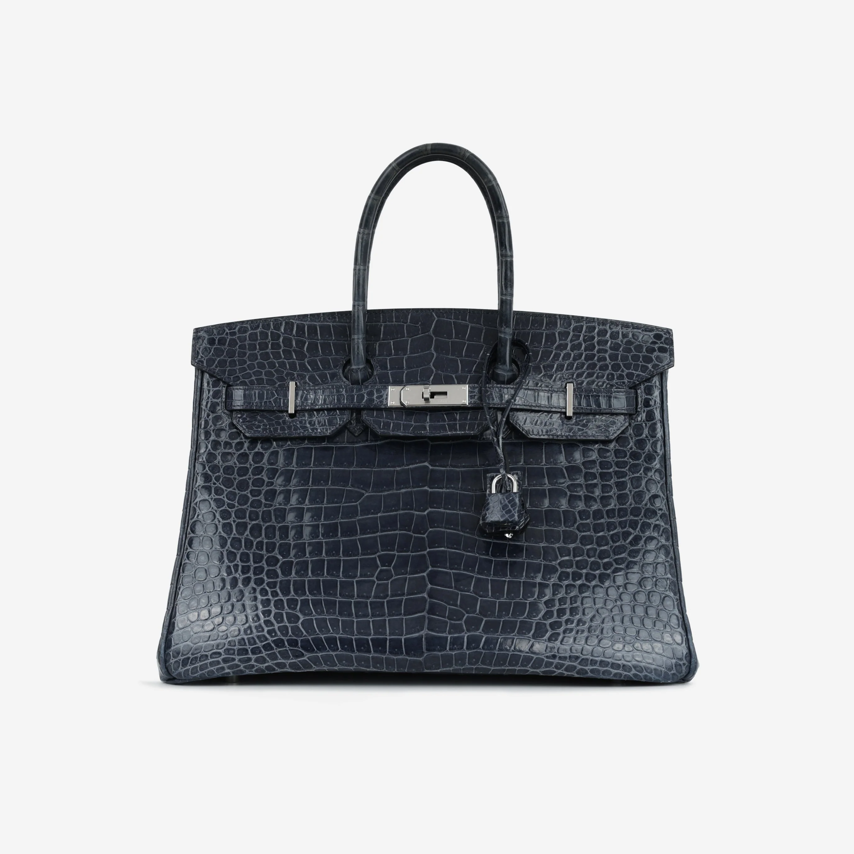 Hermès Birkin 35 - Bleu De Malte Crocodile Porosus Lisse | Palladium Hardware