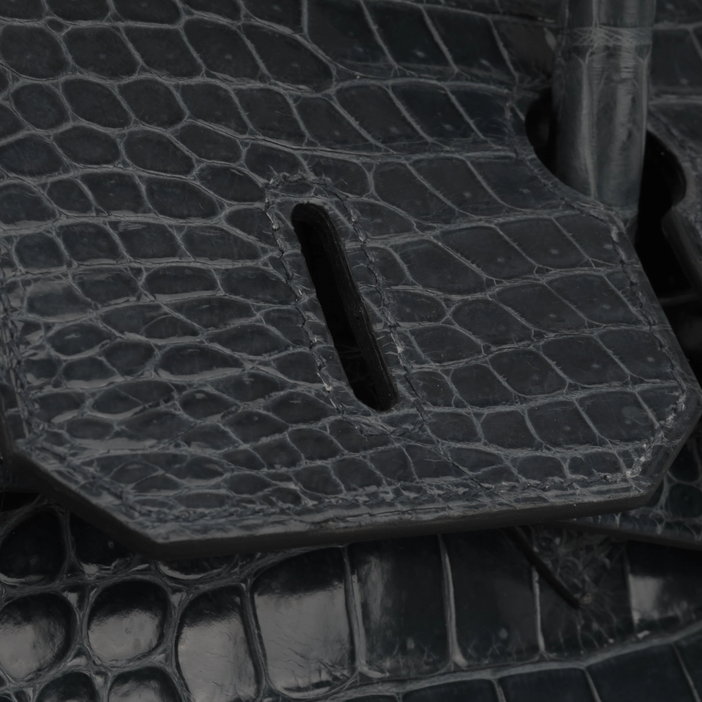 Hermès Birkin 35 - Bleu De Malte Crocodile Porosus Lisse | Palladium Hardware - Image 12