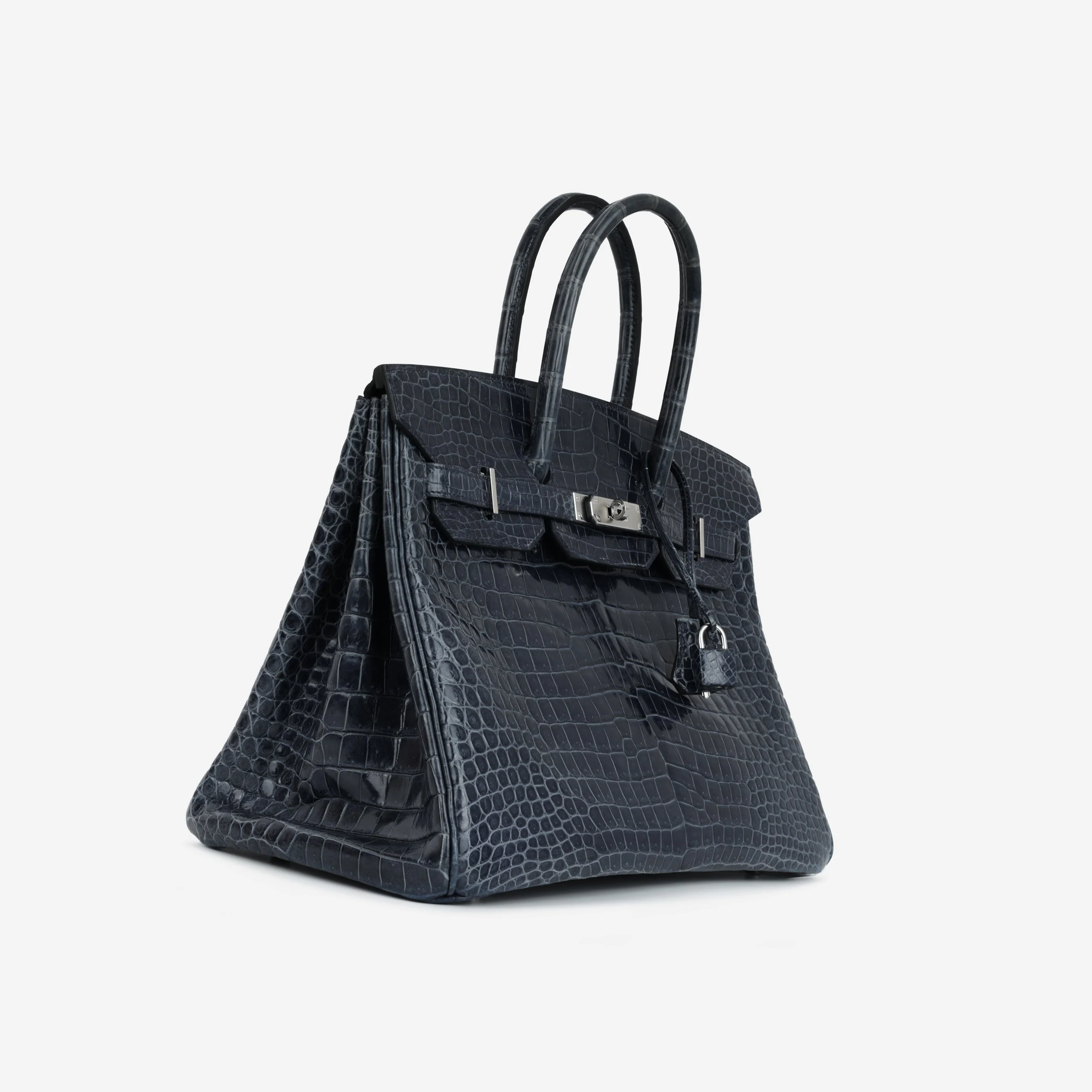 Hermès Birkin 35 - Bleu De Malte Crocodile Porosus Lisse | Palladium Hardware - Image 2