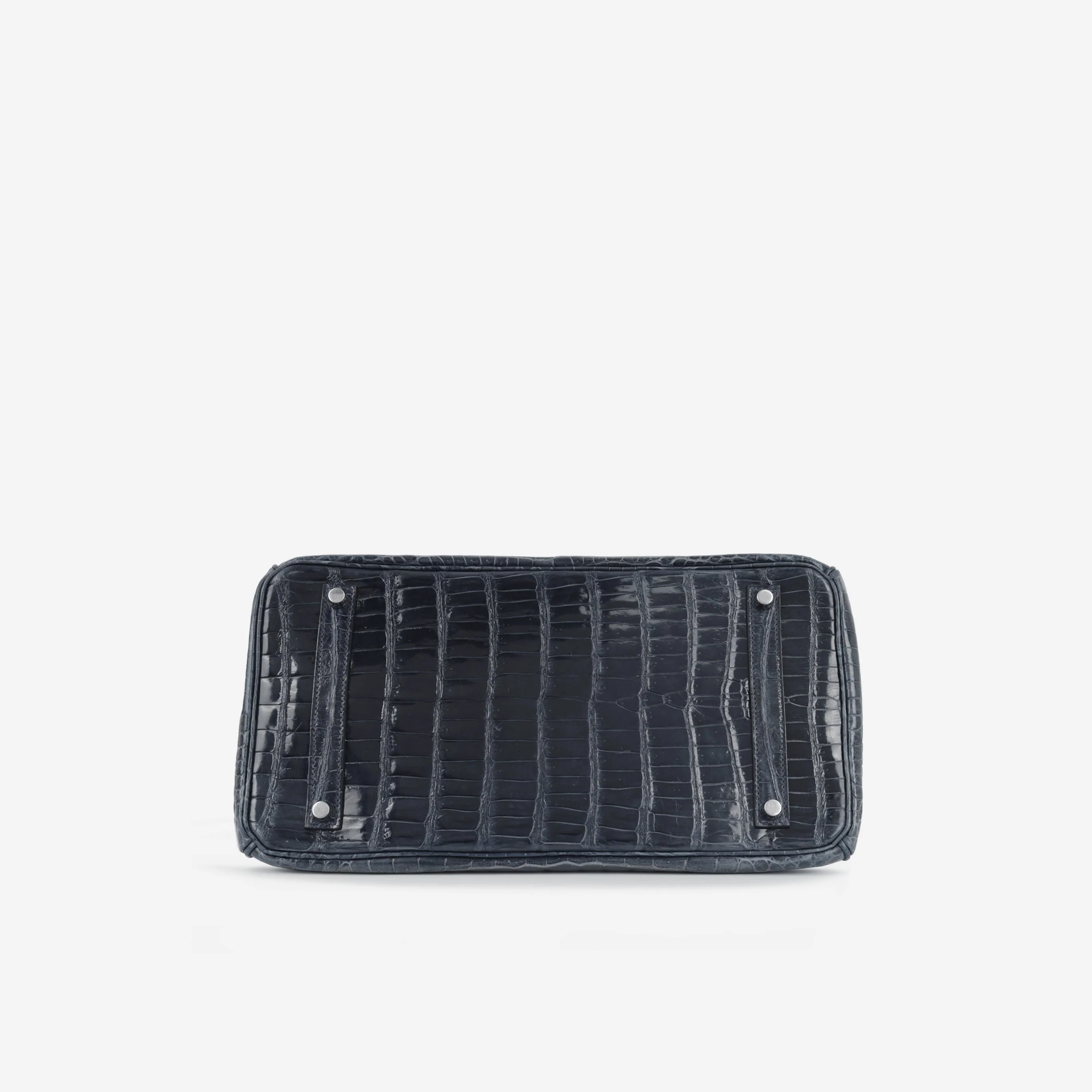 Hermès Birkin 35 - Bleu De Malte Crocodile Porosus Lisse | Palladium Hardware - Image 4