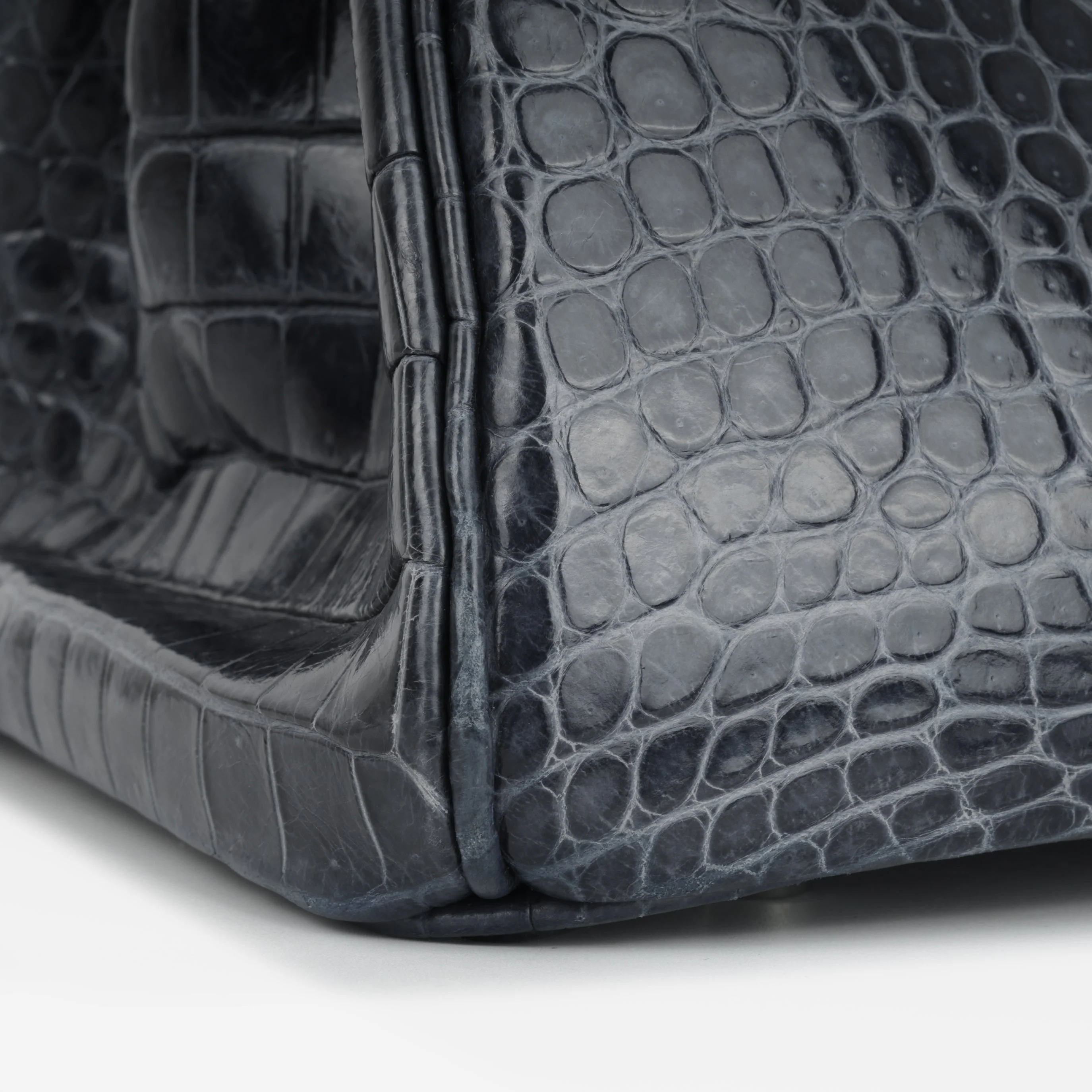 Hermès Birkin 35 - Bleu De Malte Crocodile Porosus Lisse | Palladium Hardware - Image 7