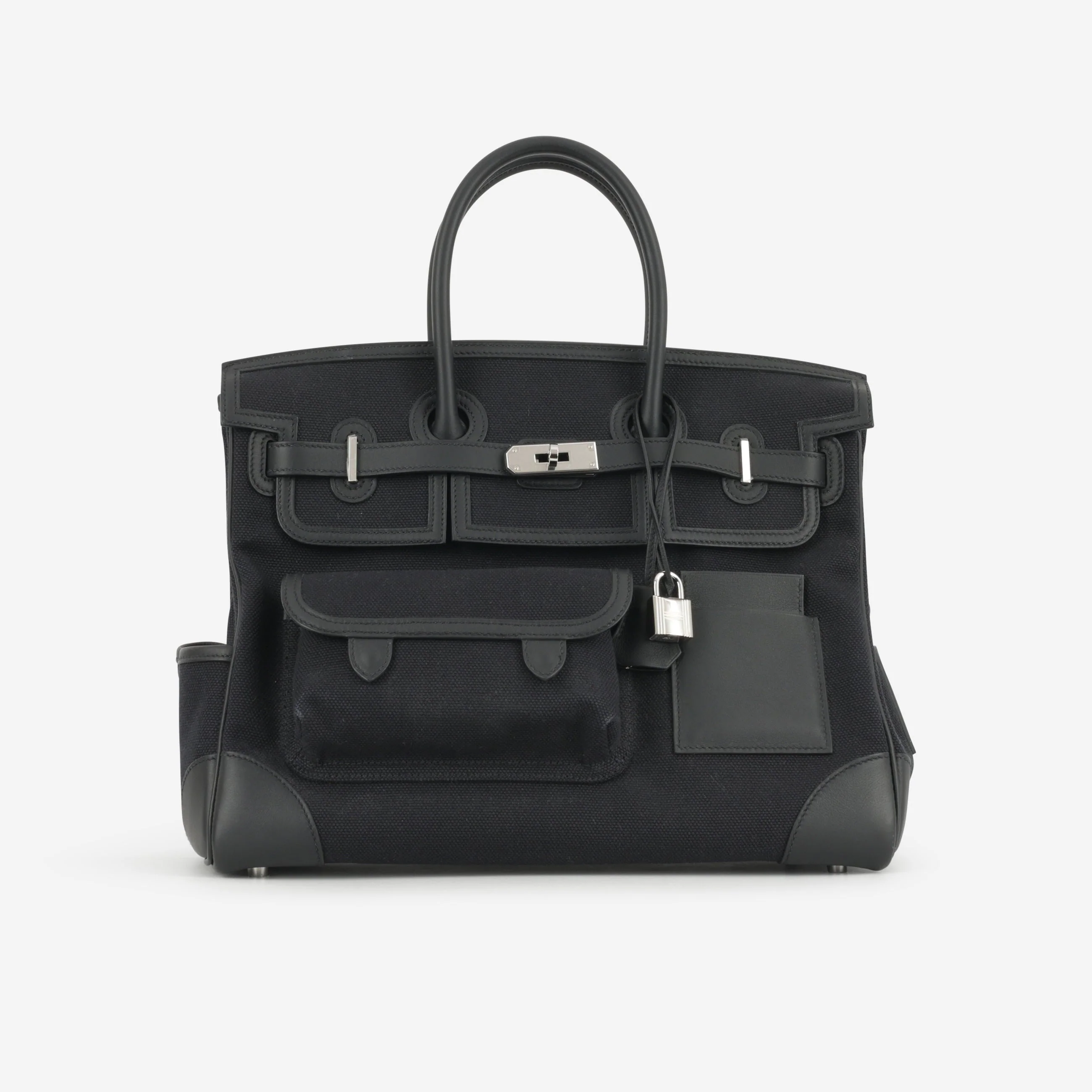 Hermès Birkin 35 Cargo - Bleu Marine Toile Goeland / Black Swift | Palladium Hardware - Image 2