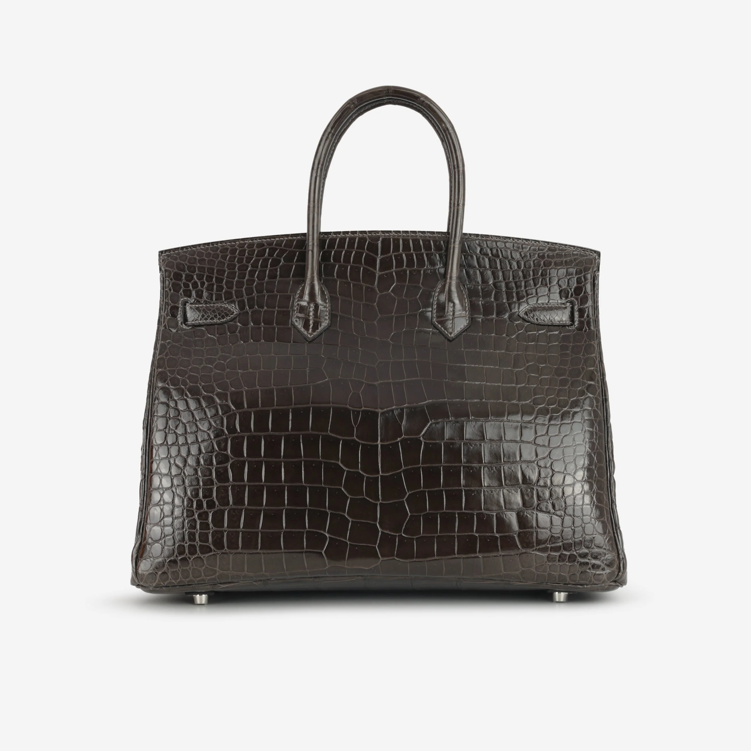 Hermès Birkin 35 - Graphite Crocodile Porosus | Palladium Hardware - Image 3
