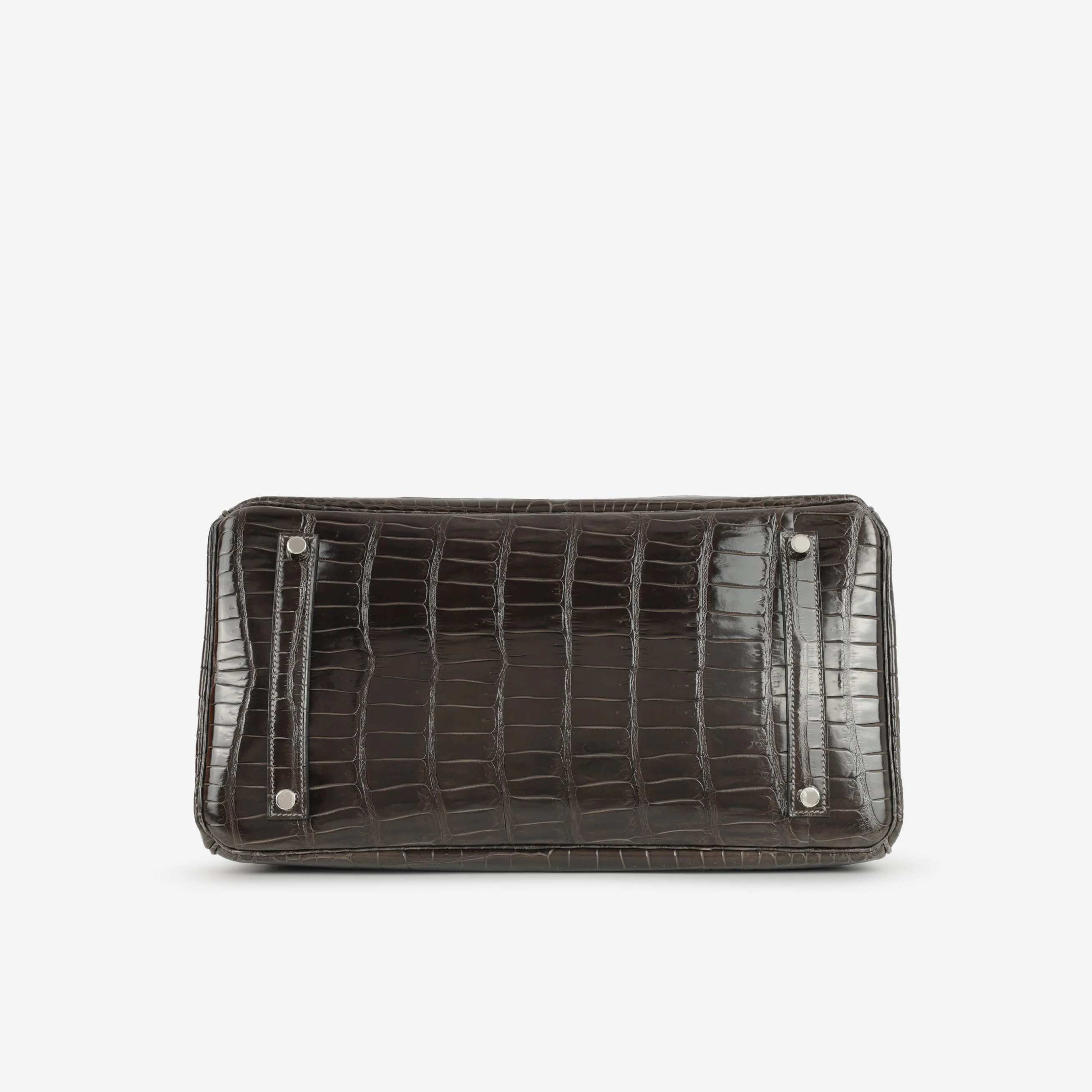 Hermès Birkin 35 - Graphite Crocodile Porosus | Palladium Hardware - Image 4