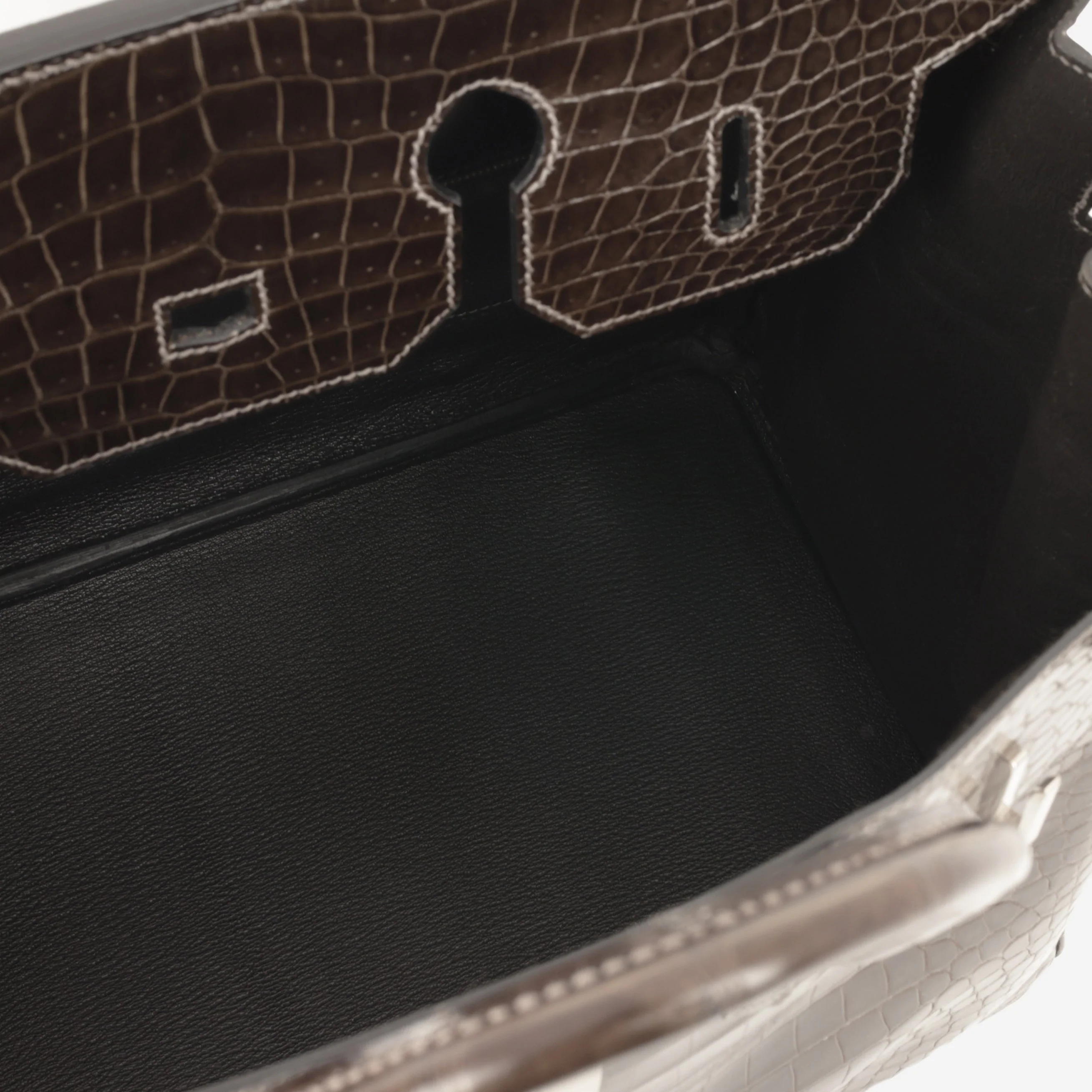 Hermès Birkin 35 - Graphite Crocodile Porosus | Palladium Hardware - Image 7