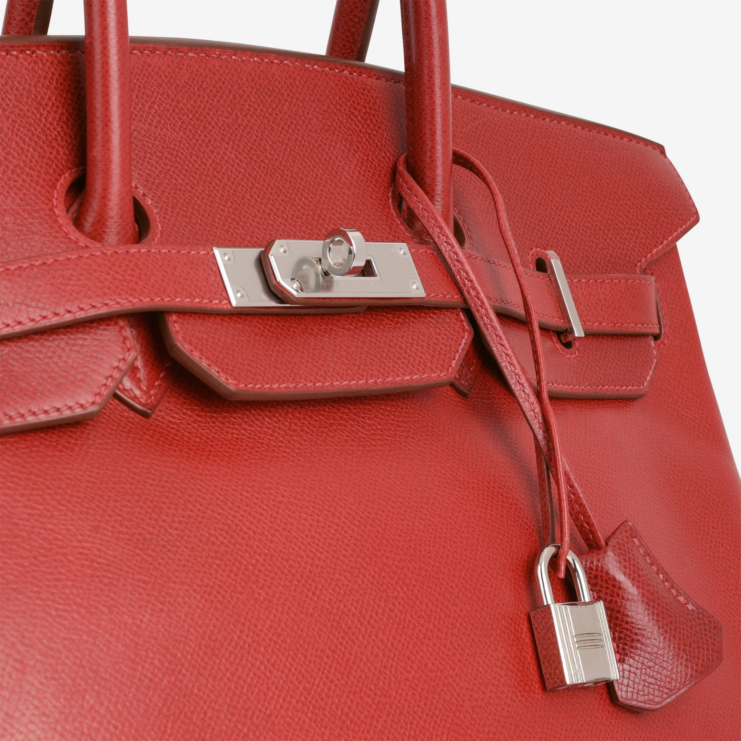 Hermès Birkin 35 - Rouge Amarante Courchevel | Palladium Hardware - Image 10