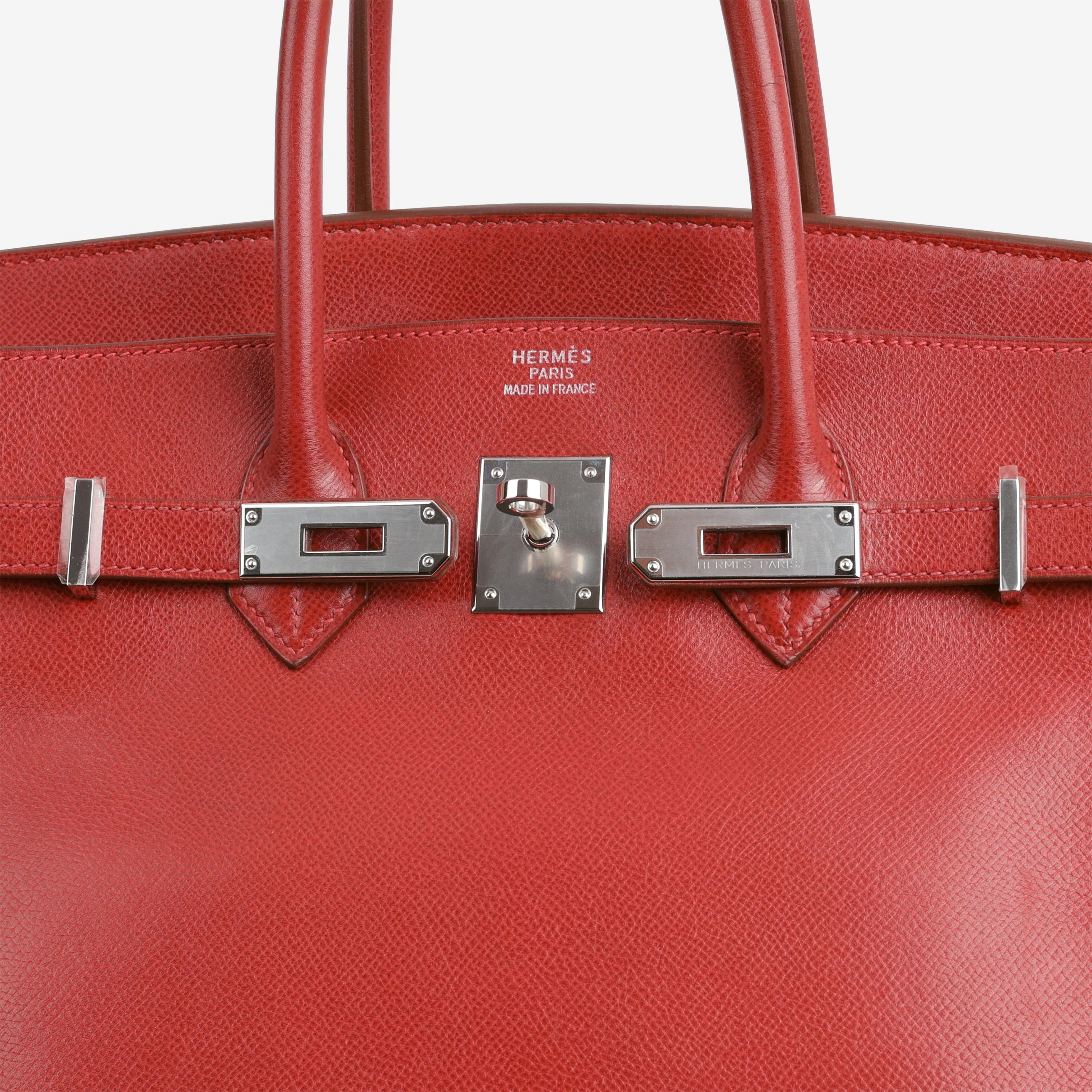 Hermès Birkin 35 - Rouge Amarante Courchevel | Palladium Hardware - Image 9