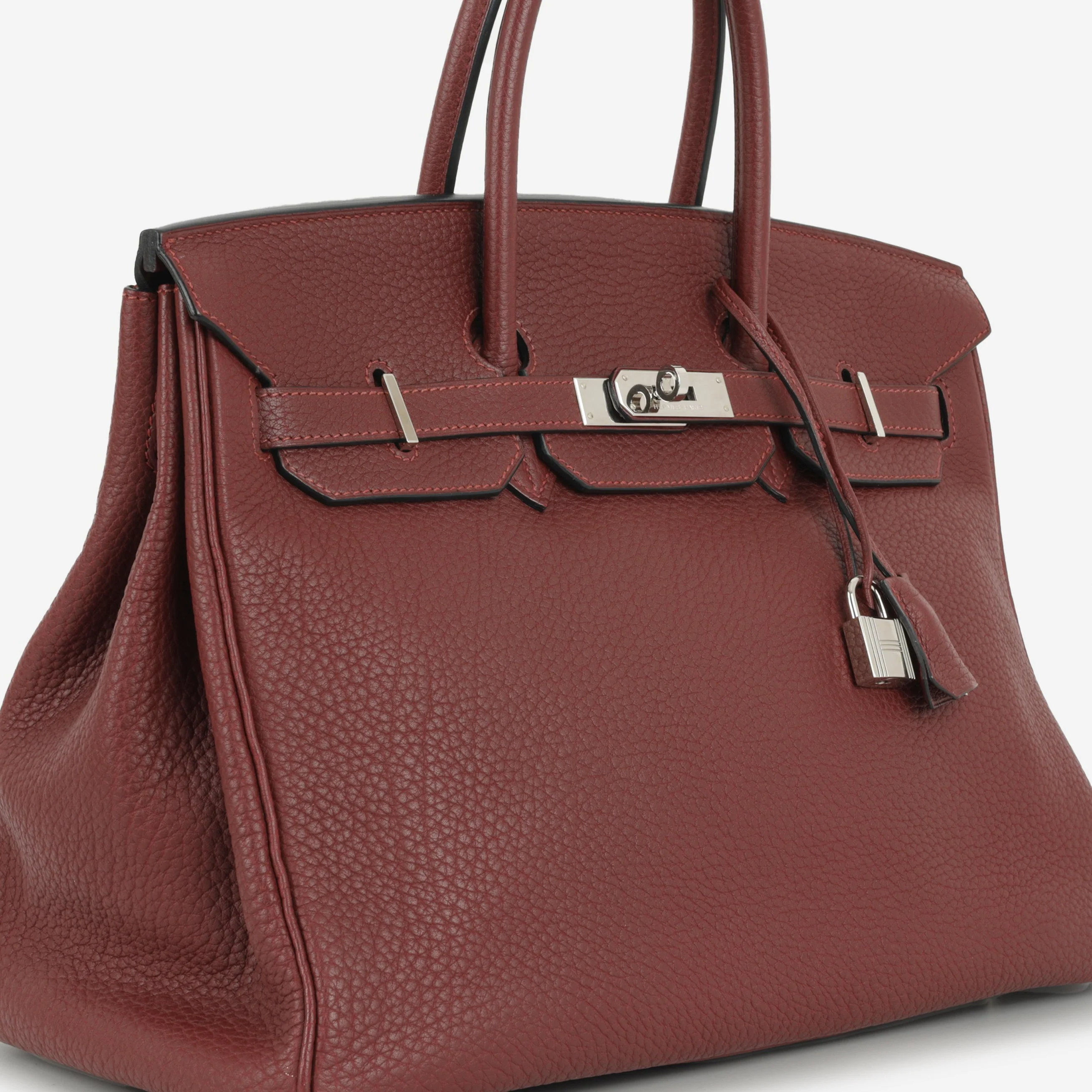 Hermès Birkin 35 - Rouge H Fjord | Palladium Hardware - Image 3