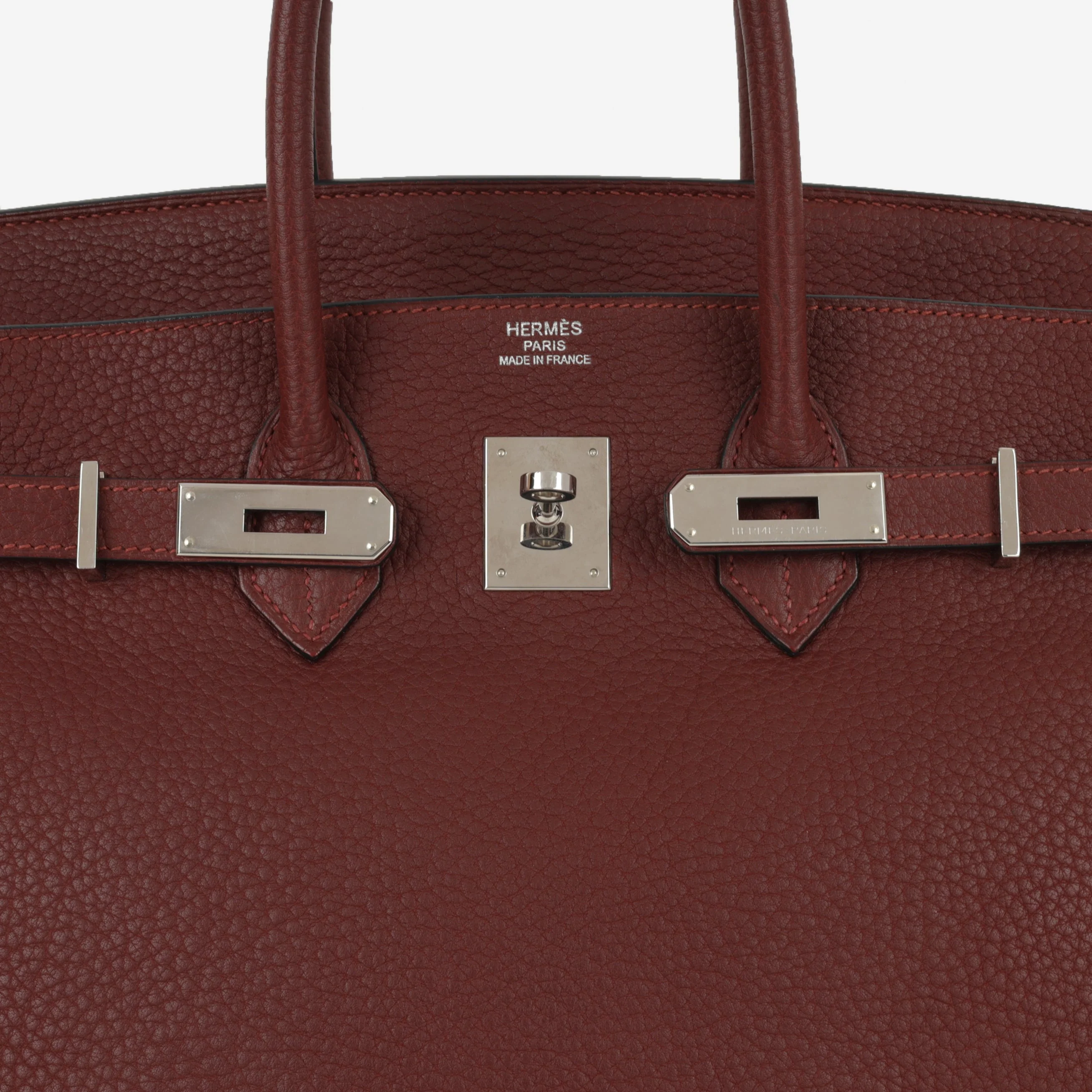 Hermès Birkin 35 - Rouge H Fjord | Palladium Hardware - Image 7