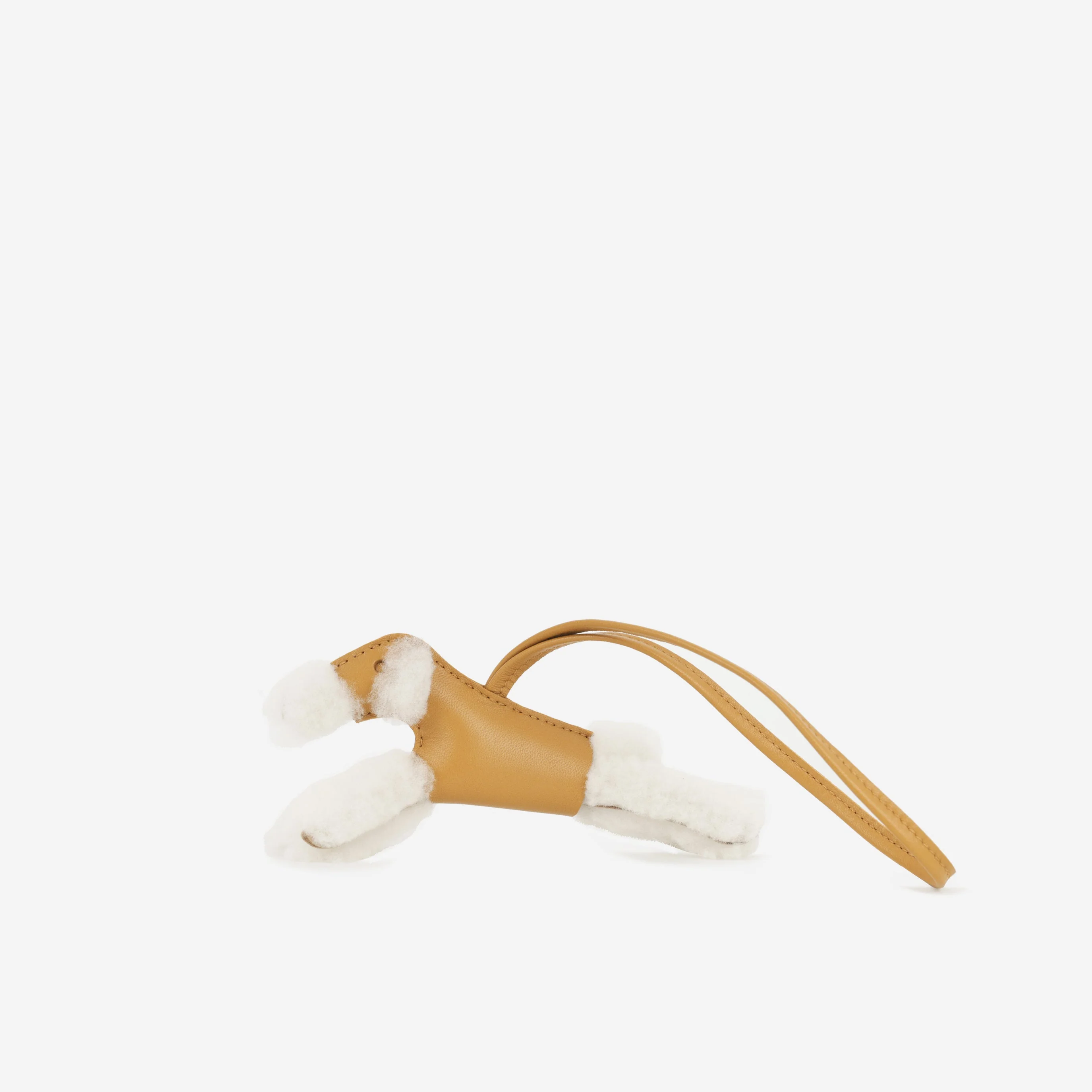 Hermès Budy Charm - Sesame Agneau / Blanc Merino Wool - Image 3