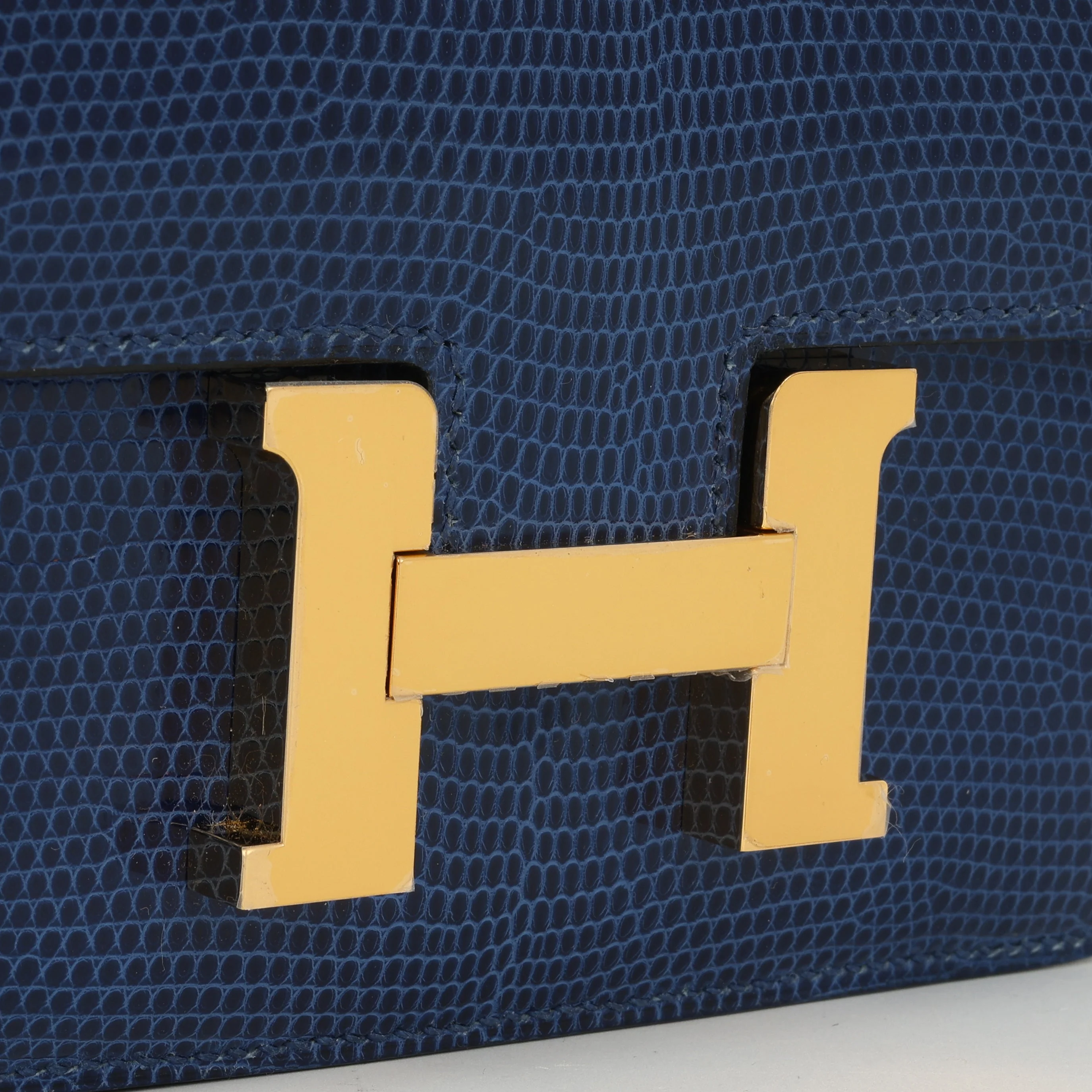 Hermès Constance 18 - Bleu Saphire Varanus Niloticus Lizard | Gold Hardware - Image 9
