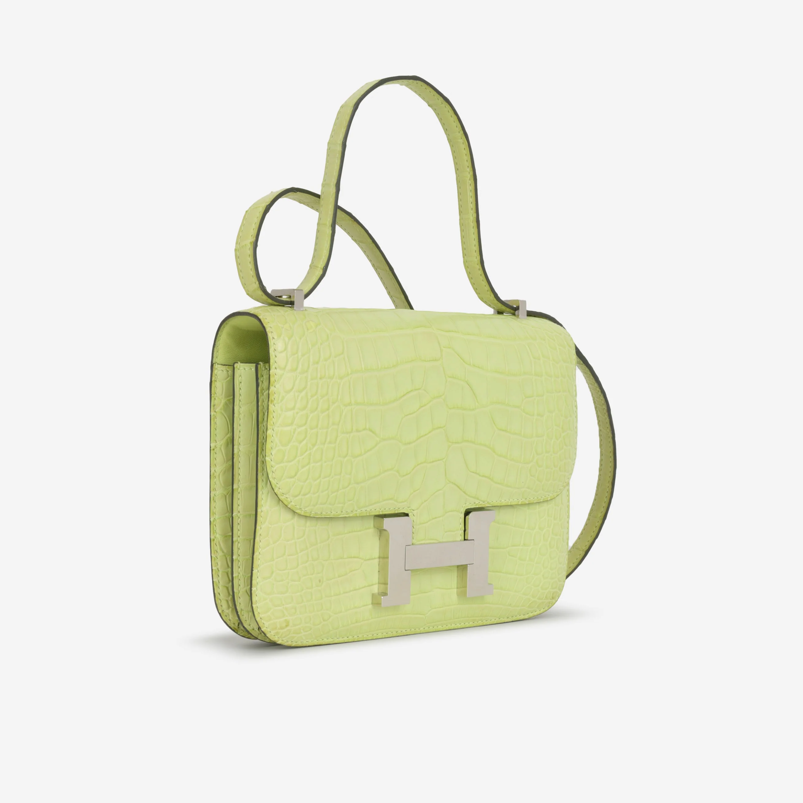 Hermès Constance 18 - Jaune Bourgeon Matte Alligator Mississippisis | Palladium Hardware - Image 2