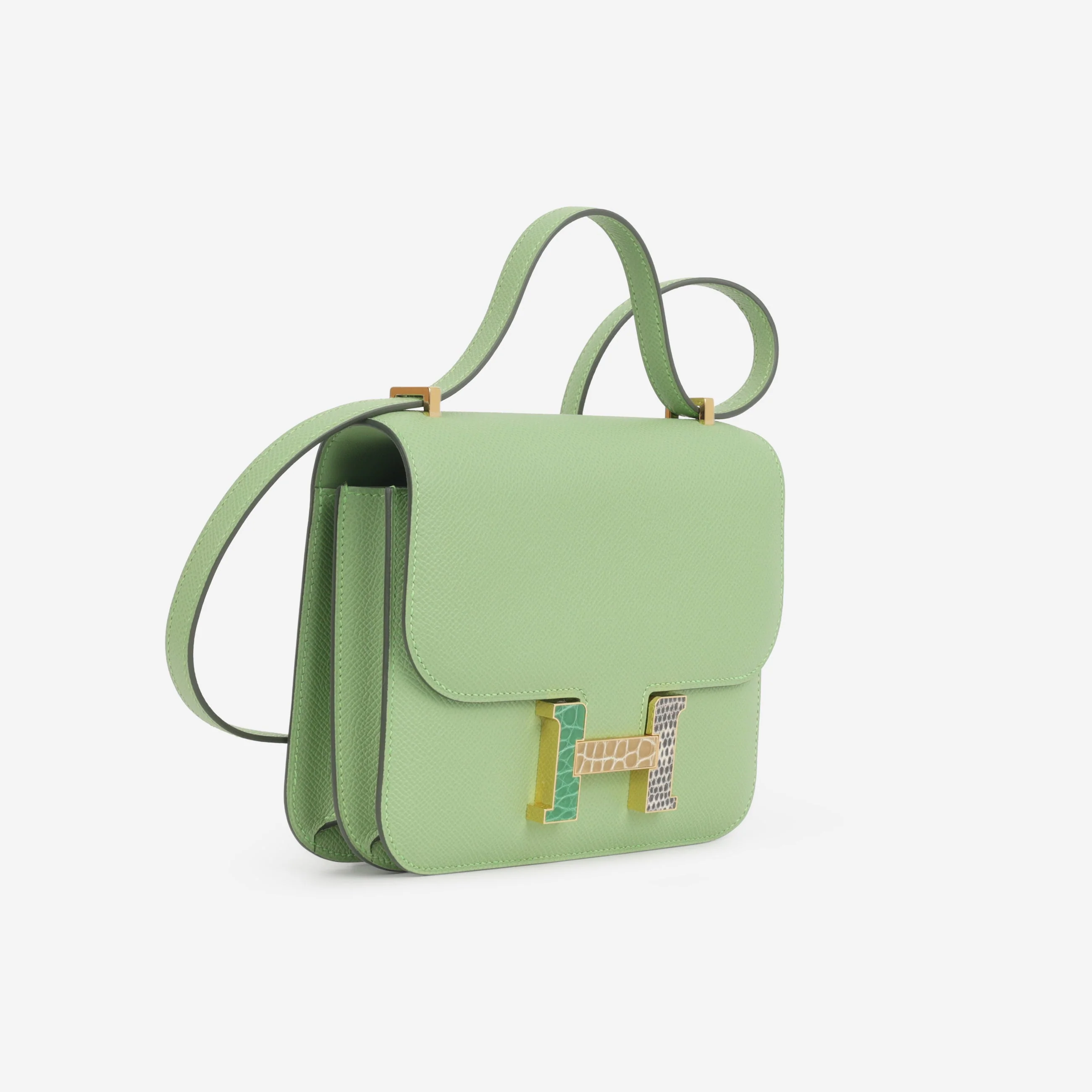 Hermès Constance 18 - Vert Crique Epsom / Alligator / Lizard | Gold Hardware - Image 2