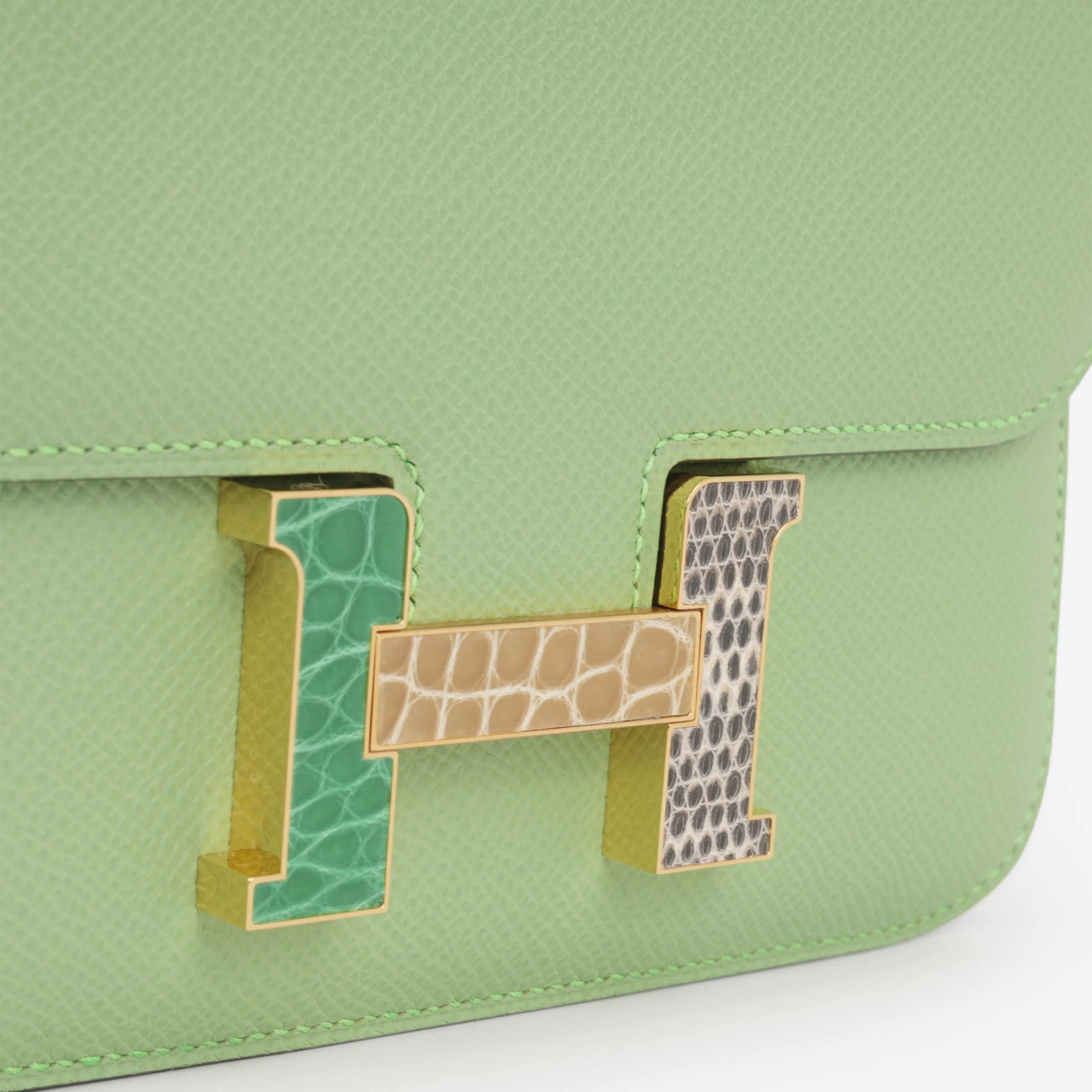 Hermès Constance 18 - Vert Crique Epsom / Alligator / Lizard | Gold Hardware - Image 8