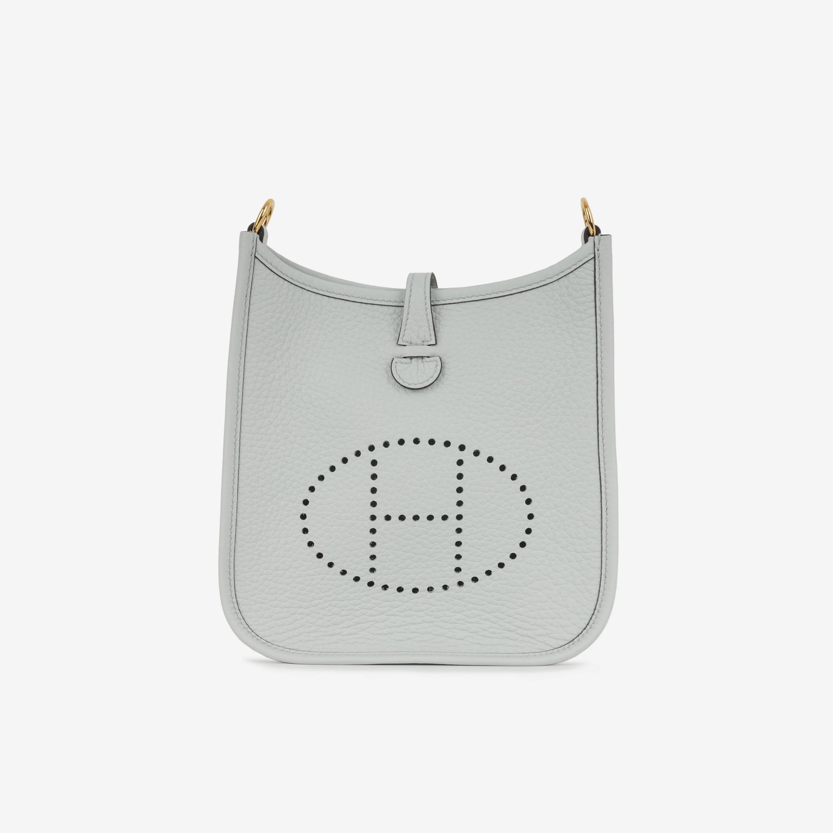 Hermès Evelyne TPM - Blue Pale Clemence / Nata Strap | Gold Hardware - Image 2