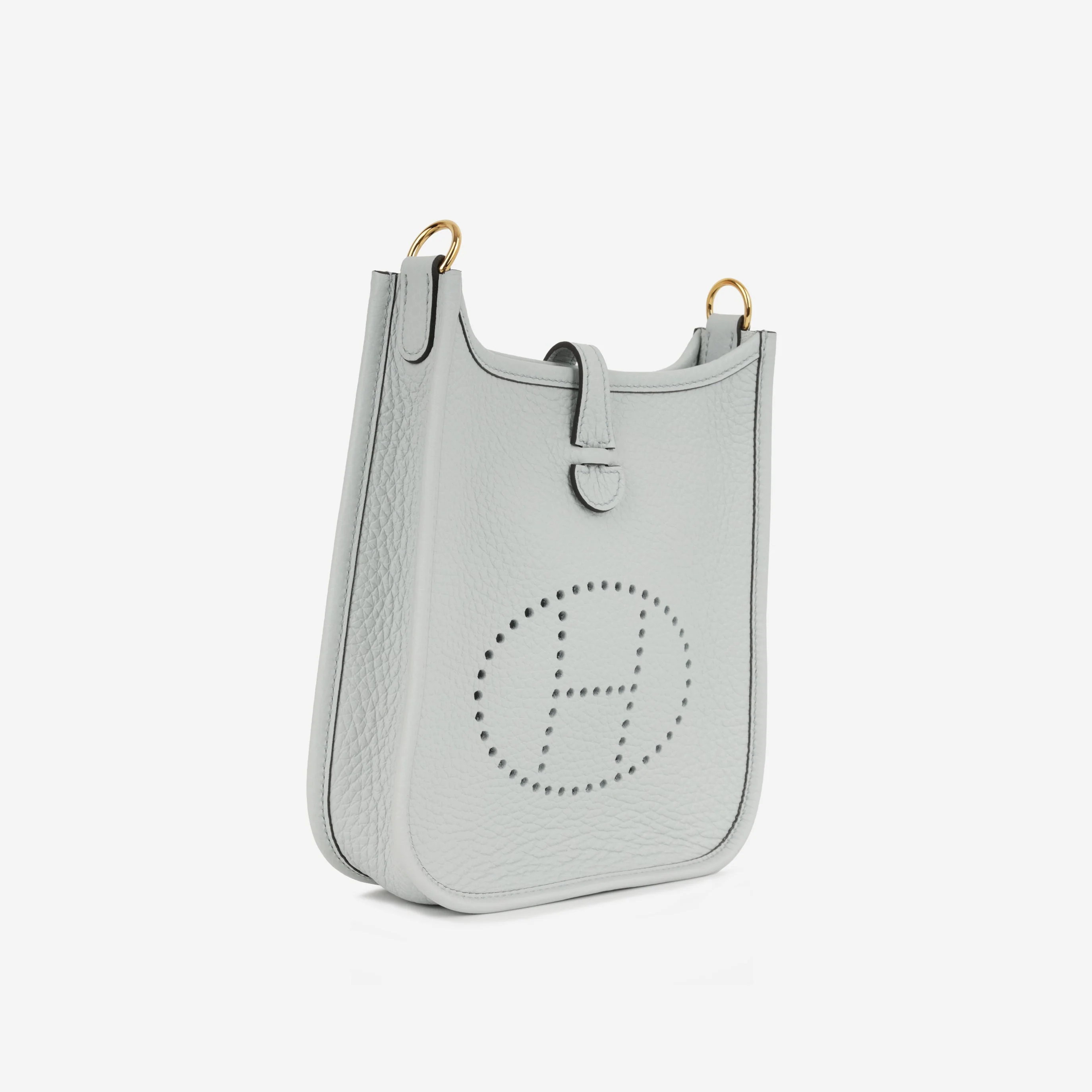 Hermès Evelyne TPM - Blue Pale Clemence / Nata Strap | Gold Hardware - Image 3
