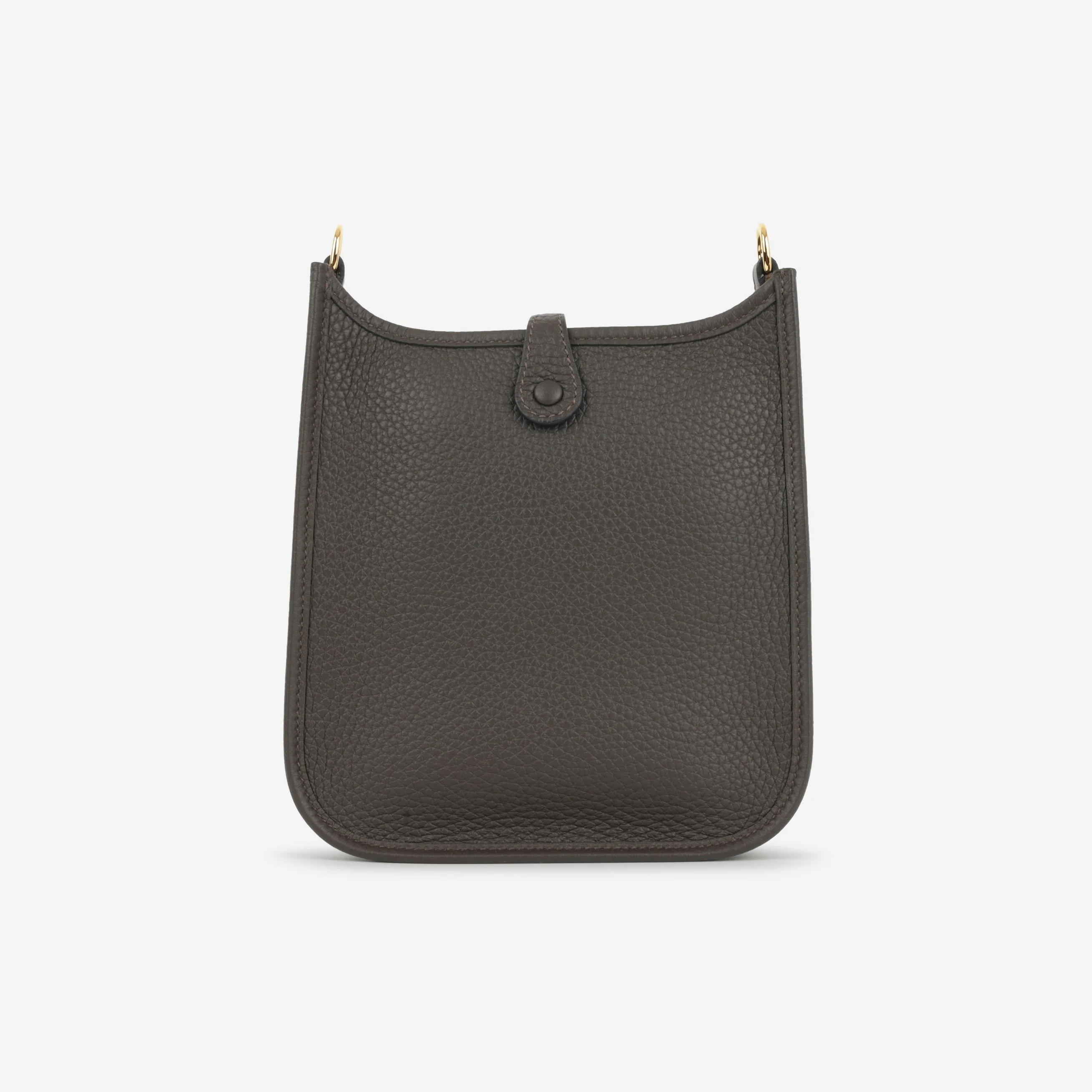 Hermès Evelyne TPM - Ebene Clemence / Gris Pale / Etoupe Strap | Gold Hardware - Image 3