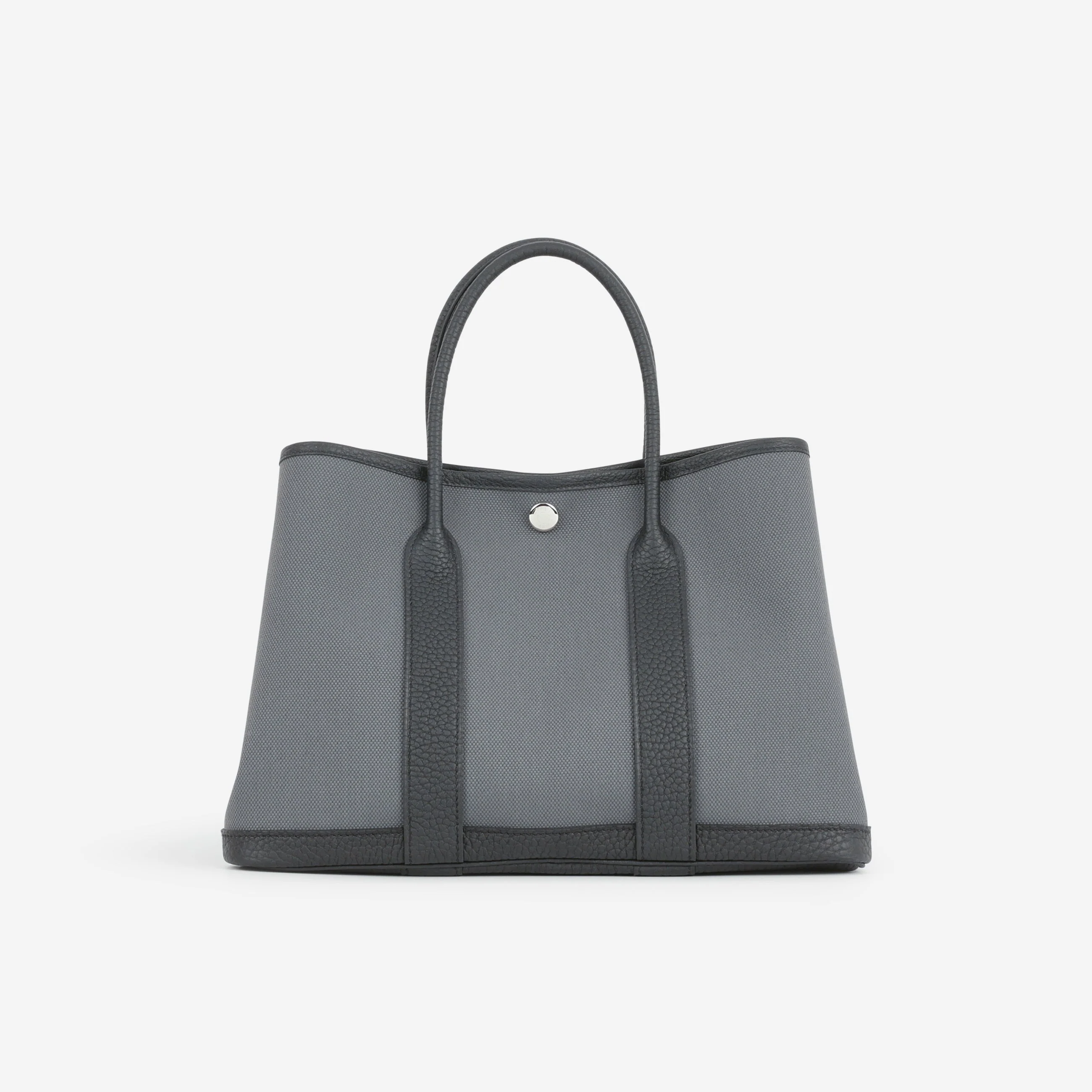 Hermès Garden Party 30 - Ardoise Canvas / Black Negonda | Palladium Hardware - Image 2