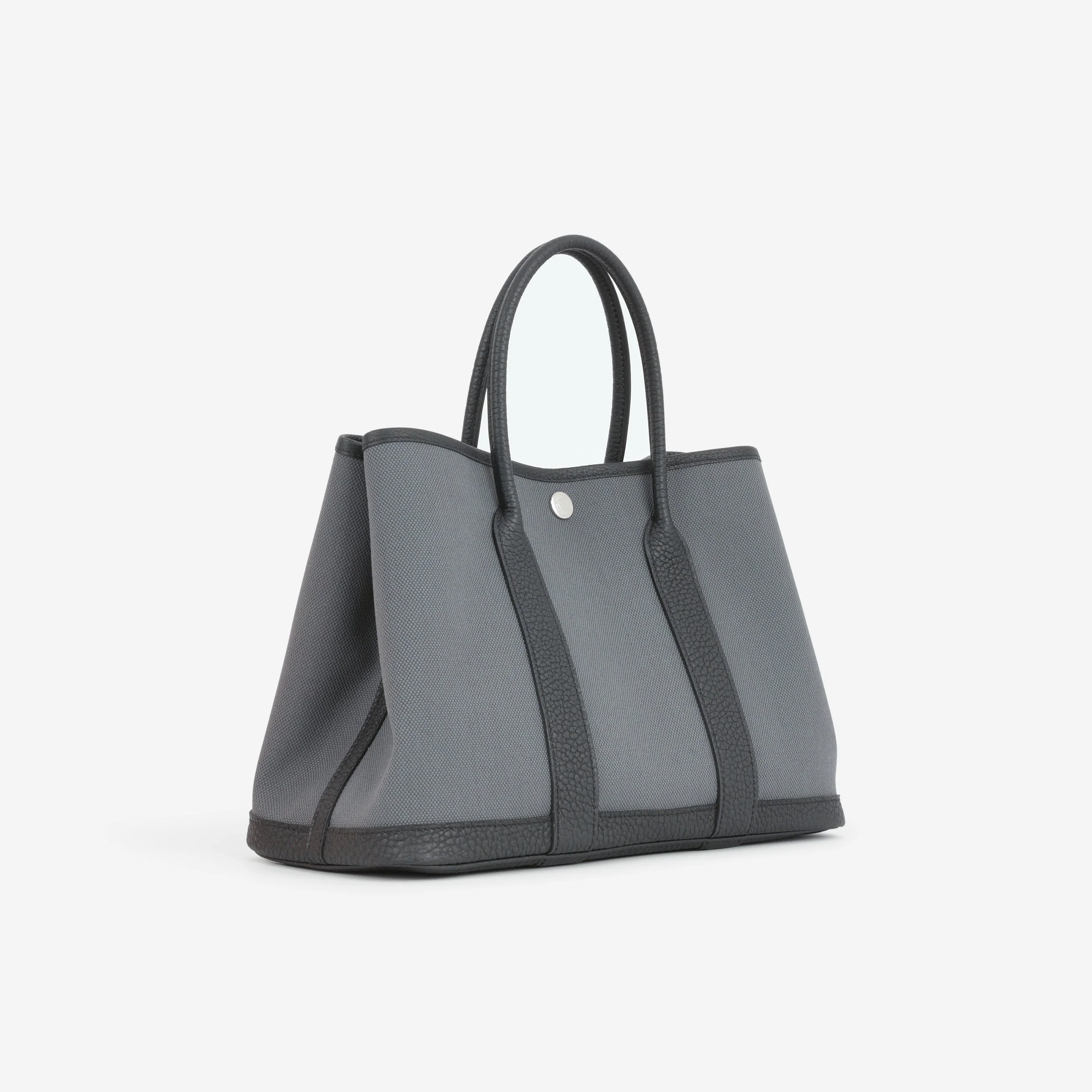 Hermès Garden Party 30 - Ardoise Canvas / Black Negonda | Palladium Hardware - Image 3