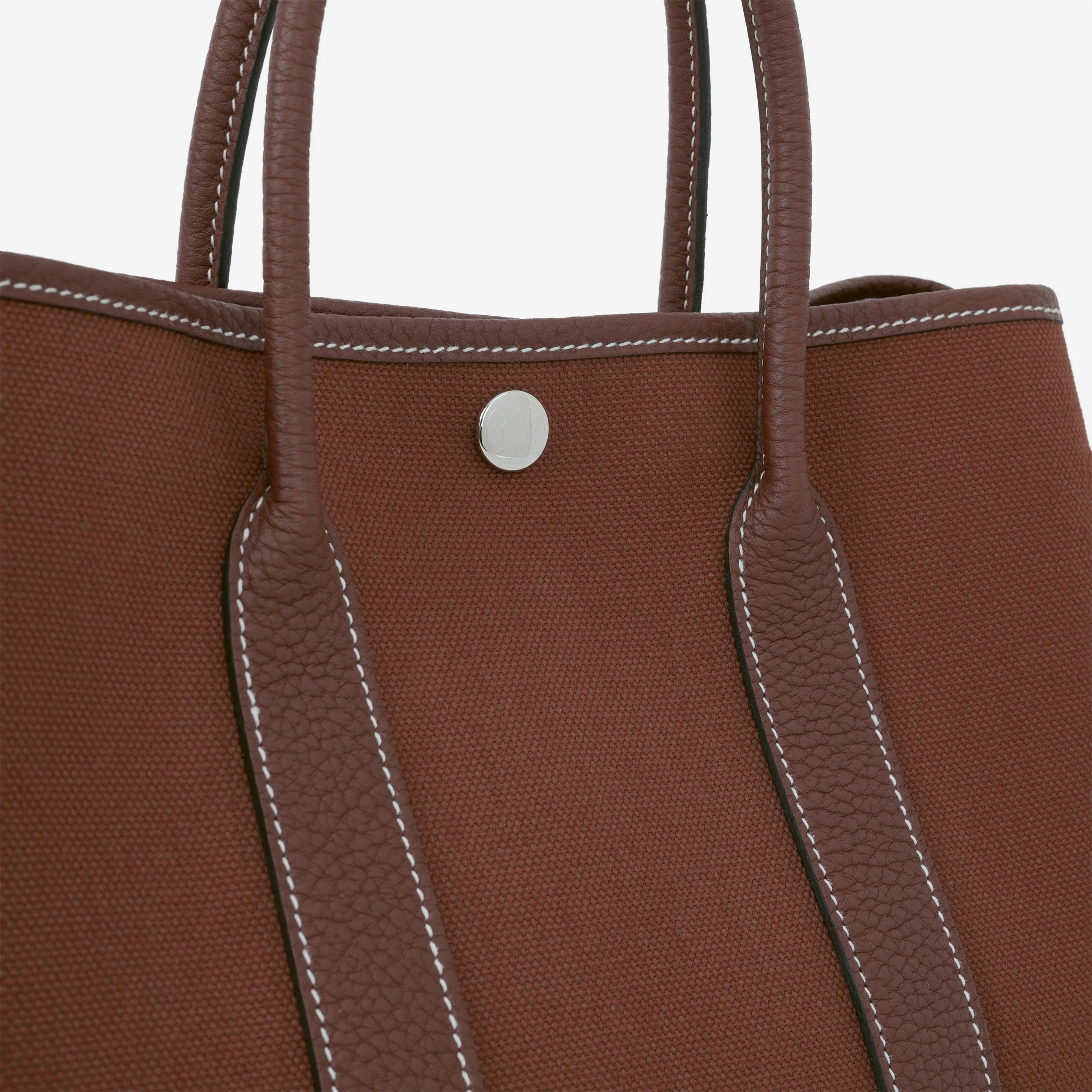 Hermès Garden Party 30 - Rouge H Canvas / Negonda | Palladium Hardware - Image 6