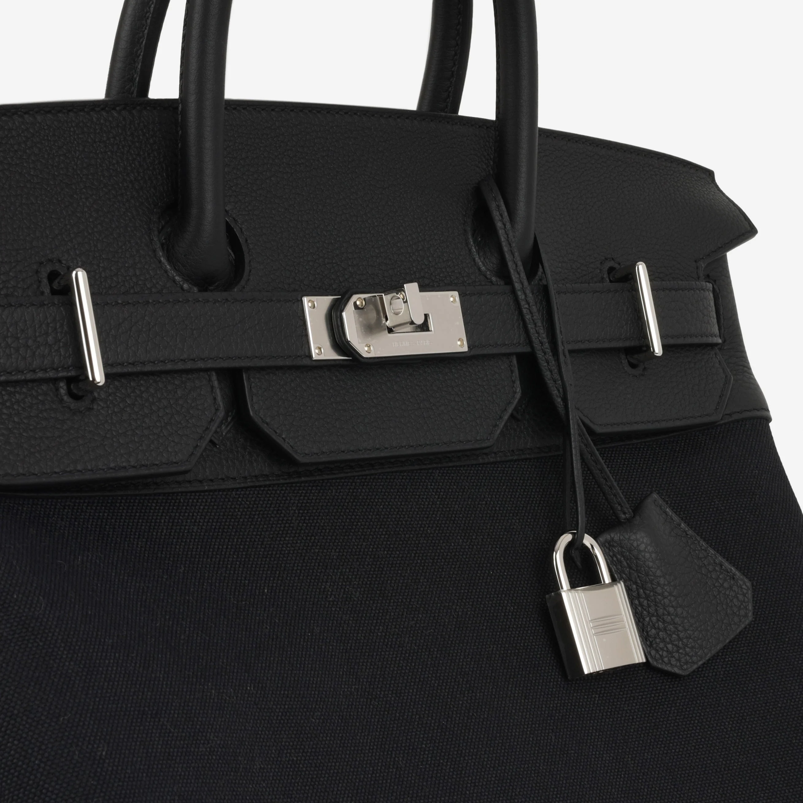 Hermès HAC 40 - Noir Toile/Togo | Palladium Hardware - Image 8
