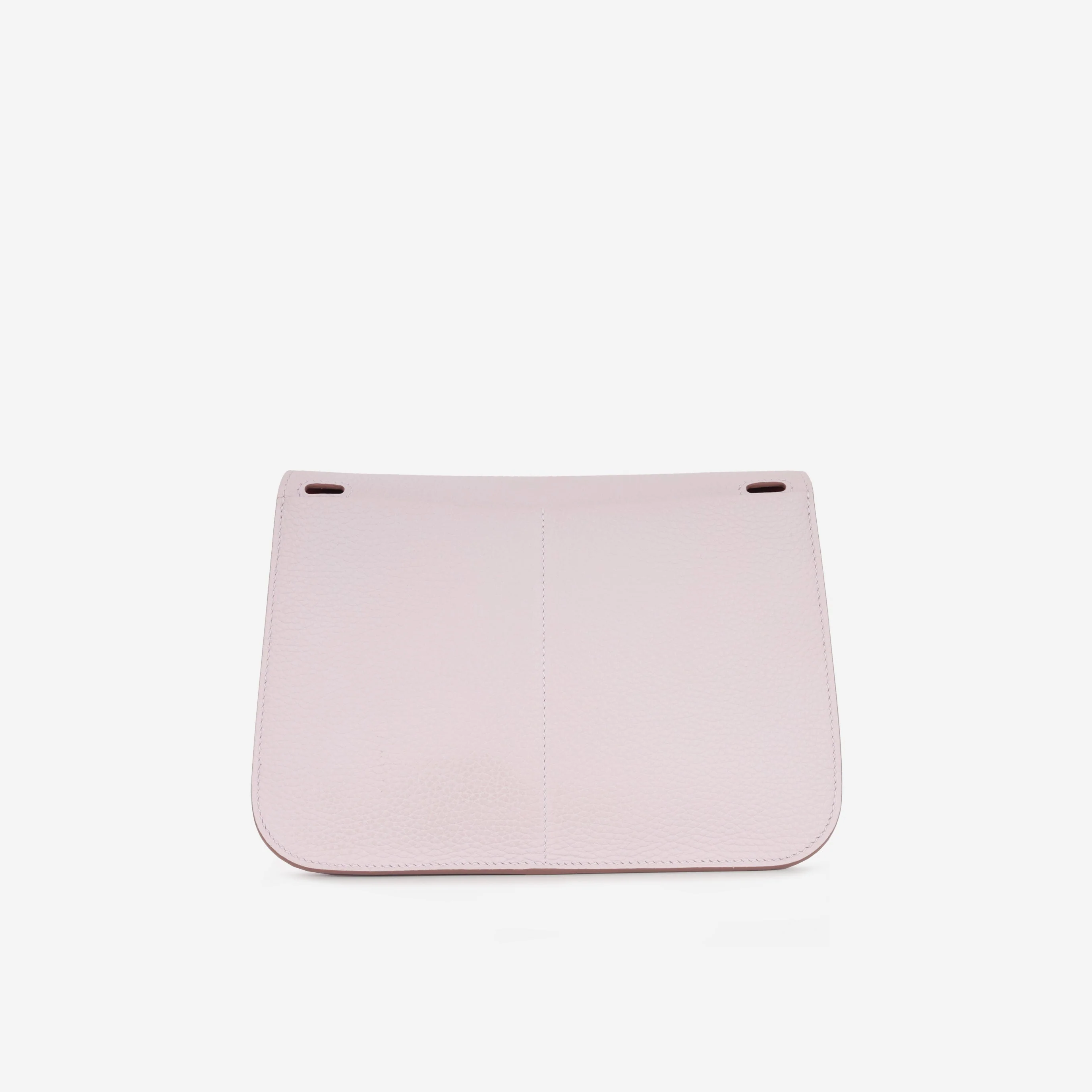 Hermès Halzan 25 Verso - Mauve Pale Clemence / Gold Swift | Palladium Hardware - Image 6